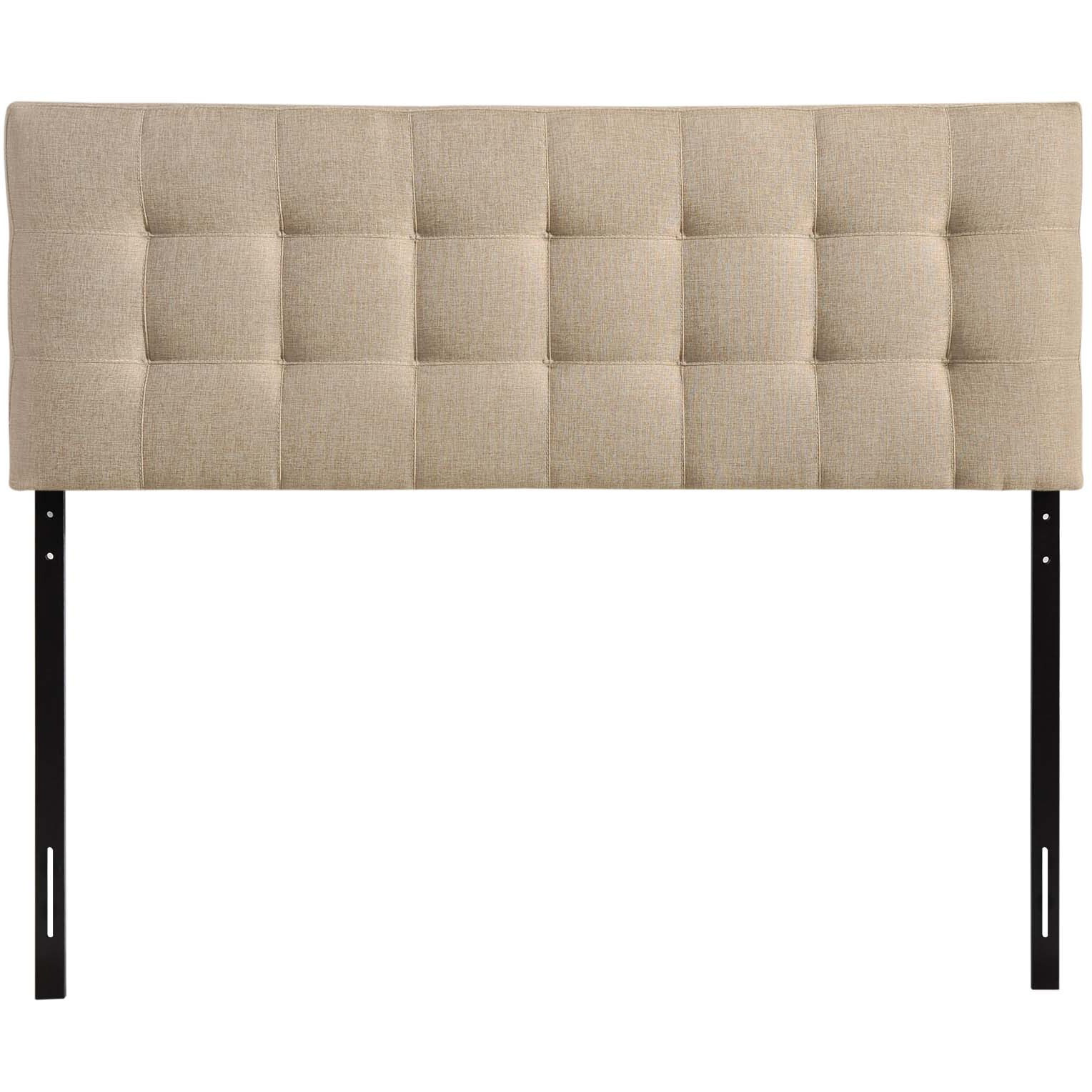 Lily King Upholstered Fabric Headboard - Beige