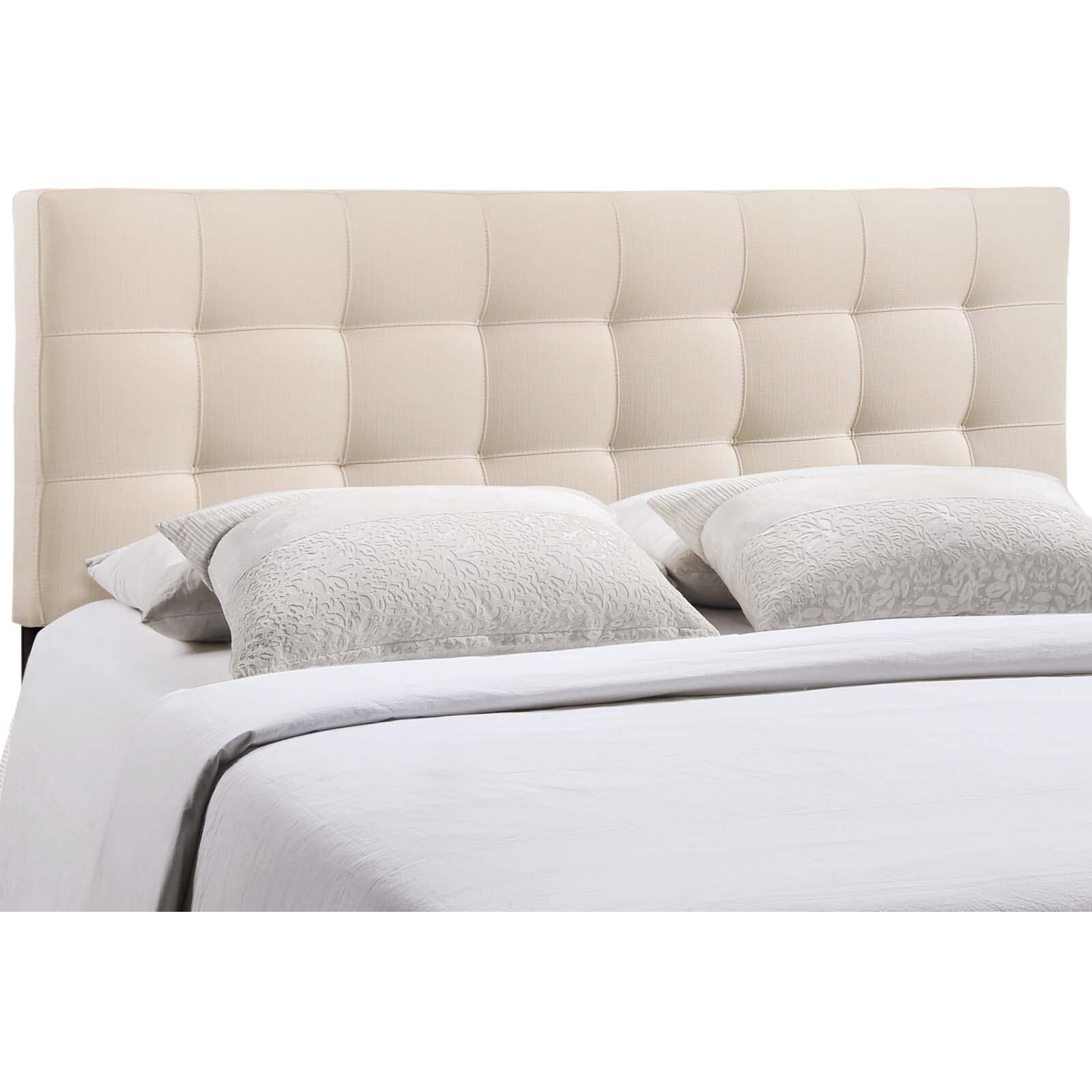 Lily Full Upholstered Fabric Headboard - Ivory
