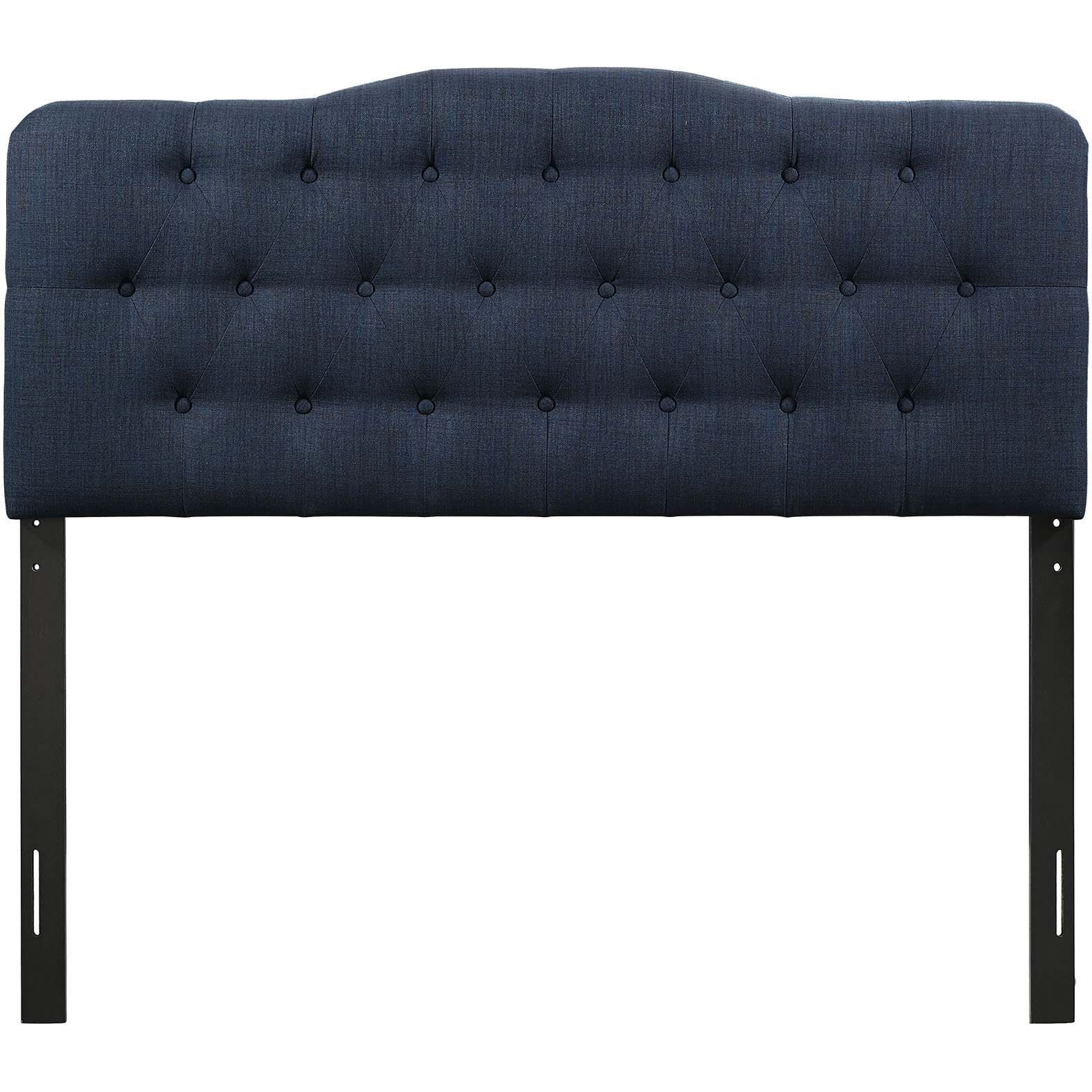 Annabel Queen Upholstered Fabric Headboard - Navy
