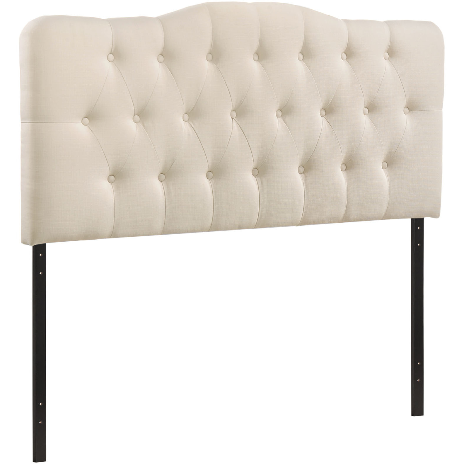 Annabel Full Upholstered Fabric Headboard - Ivory
