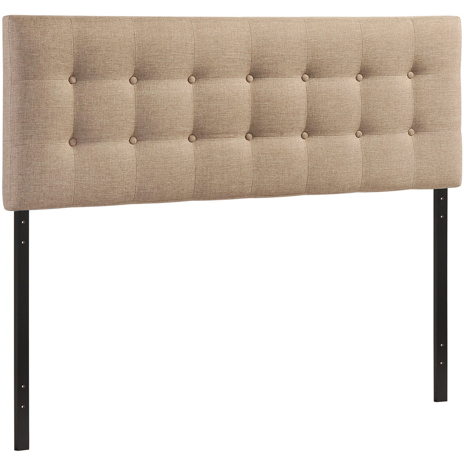 Emily Queen Upholstered Fabric Headboard - Beige