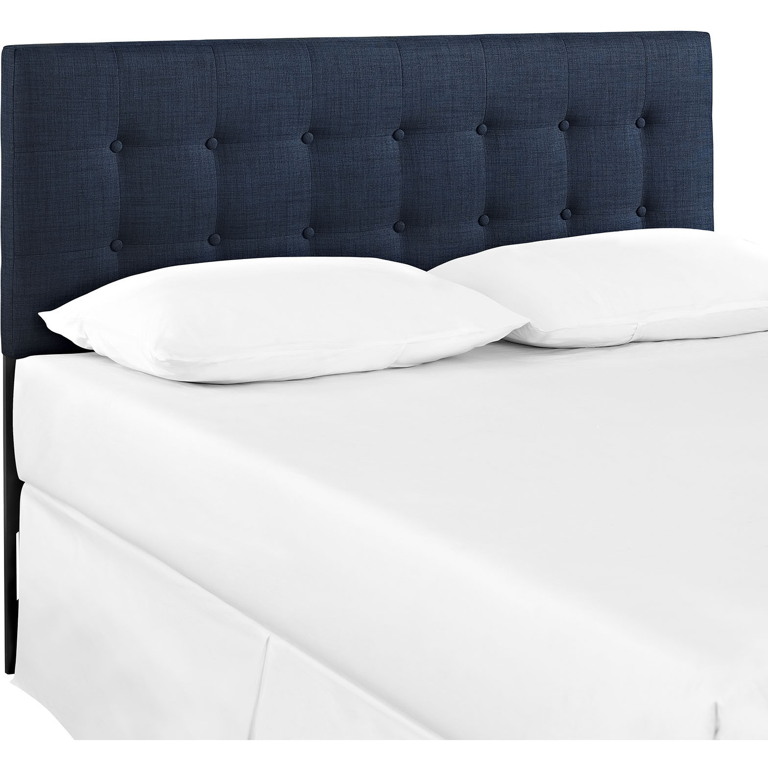 Emily Full Upholstered Fabric Headboard - Navy