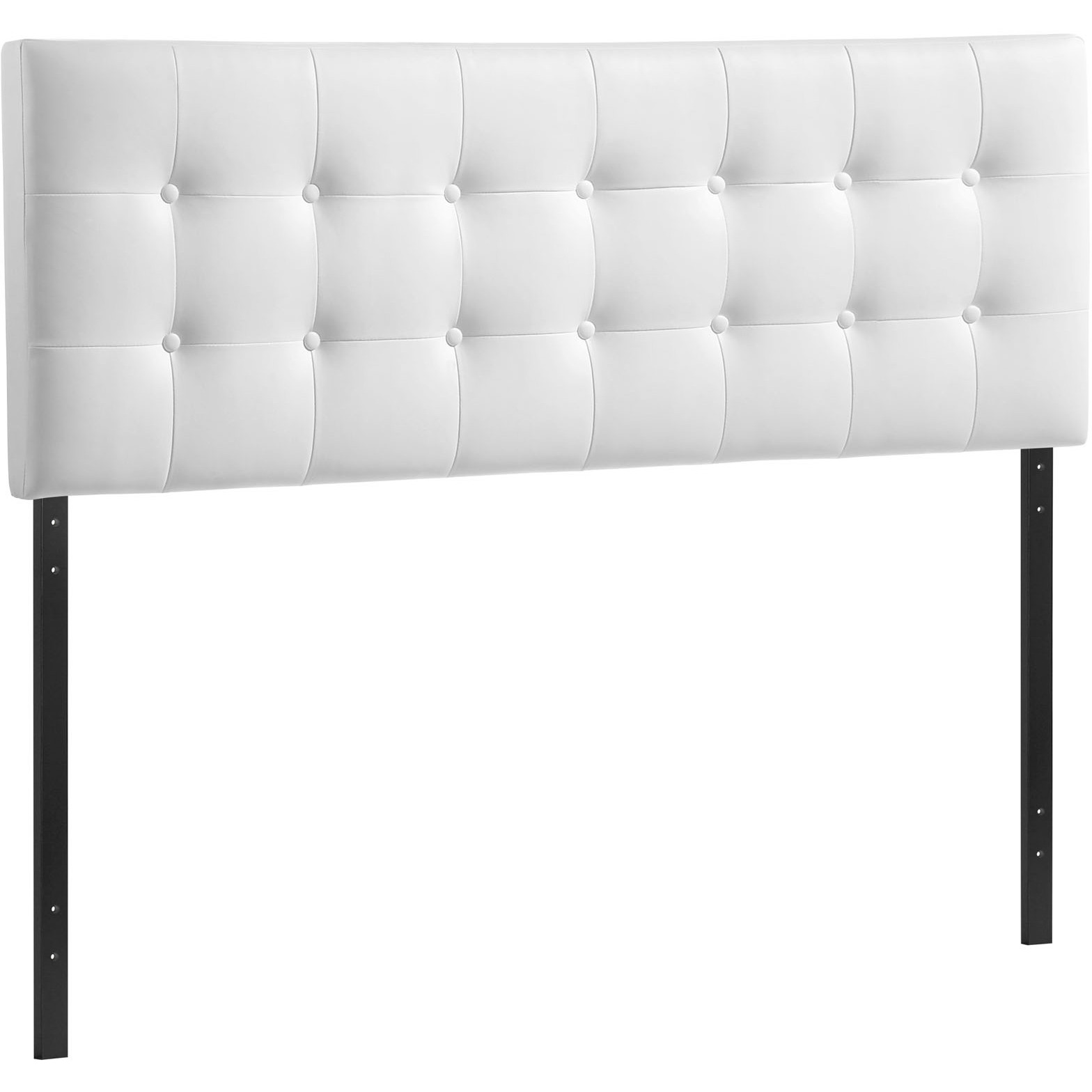 Emily Full Upholstered Vinyl Headboard - White