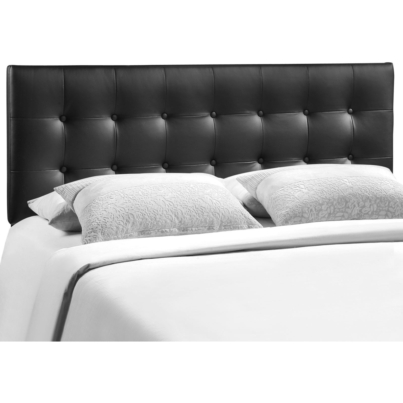 Emily King Upholstered Vinyl Headboard - Black