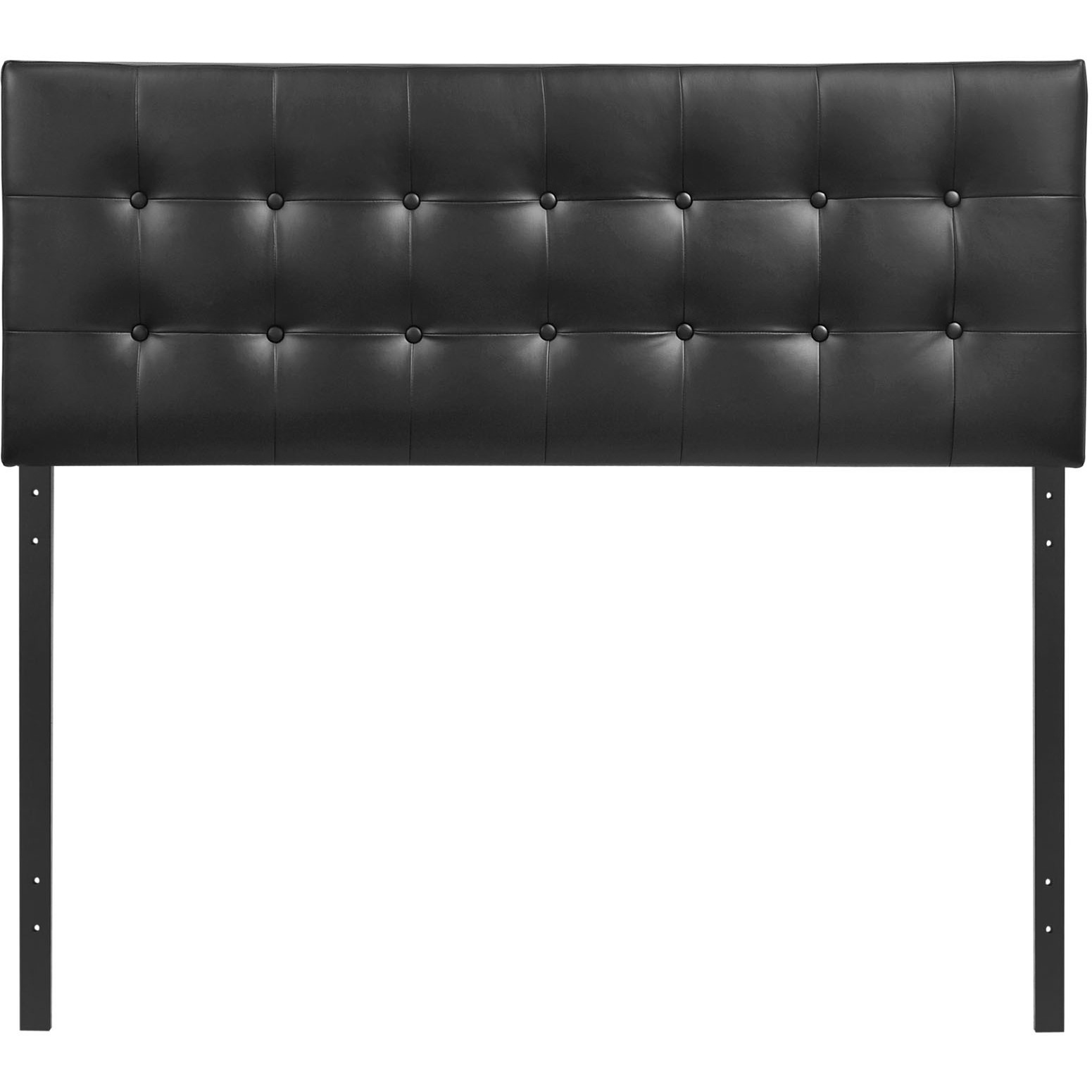 Emily King Upholstered Vinyl Headboard - Black