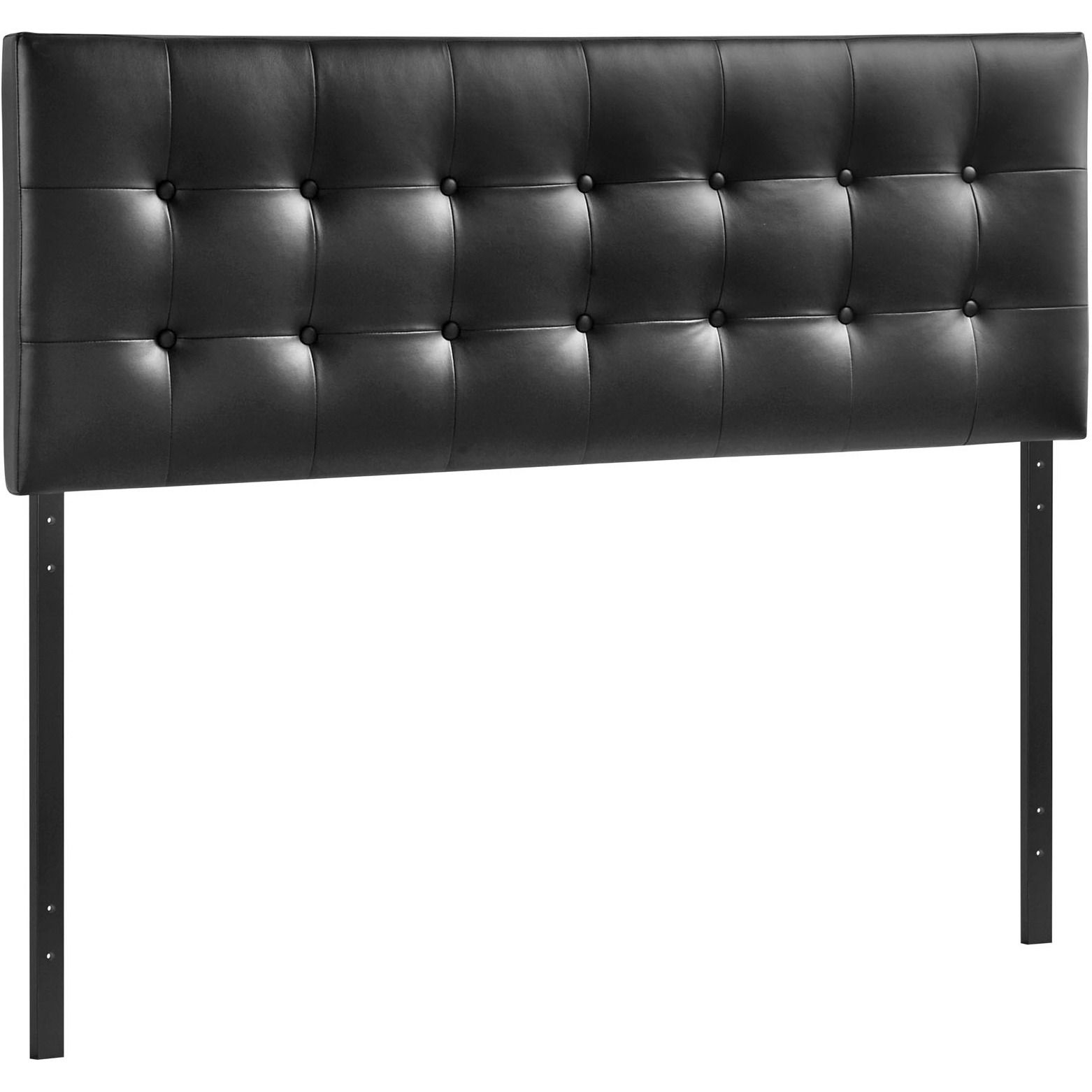 Emily King Upholstered Vinyl Headboard - Black