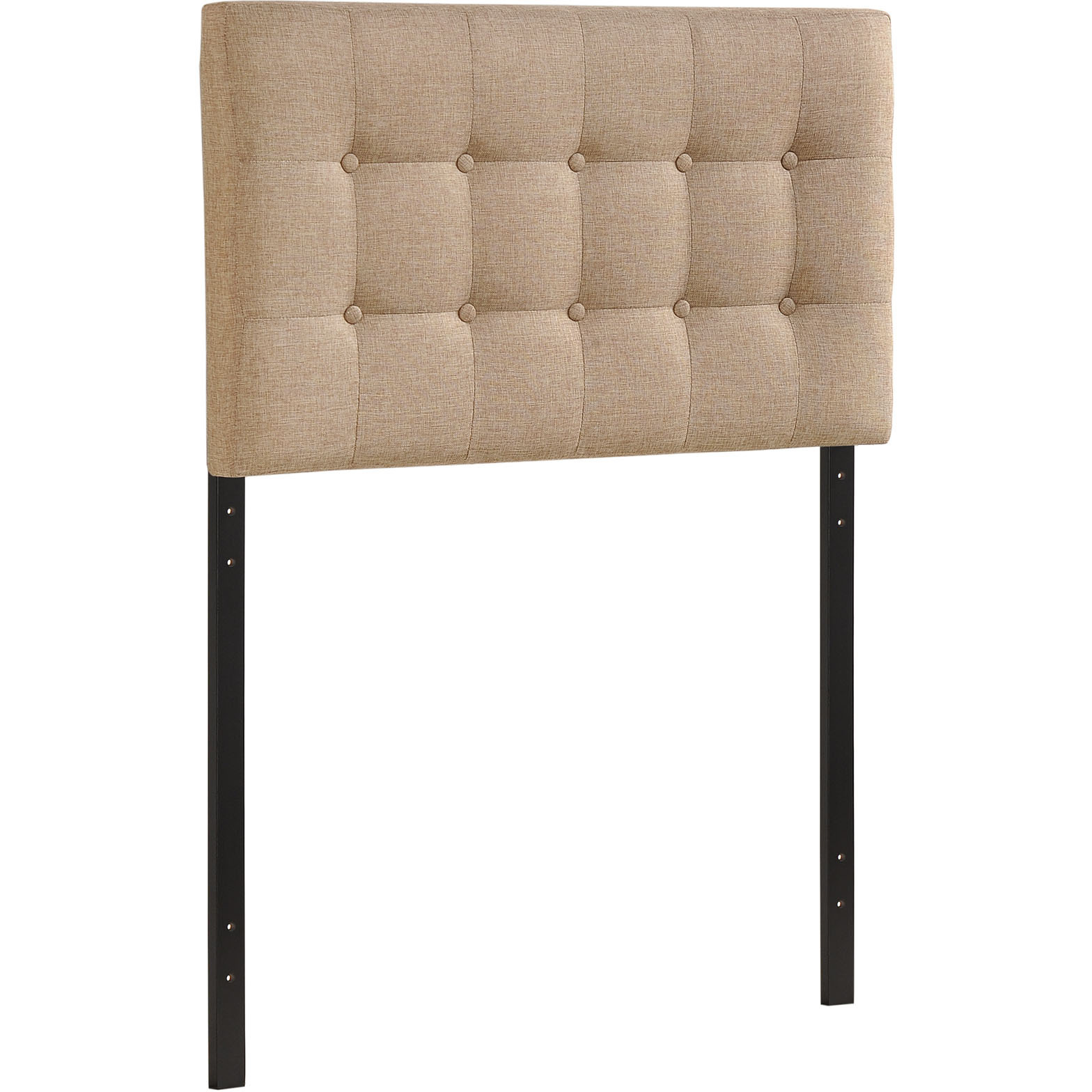 Emily Twin Upholstered Fabric Headboard - Beige