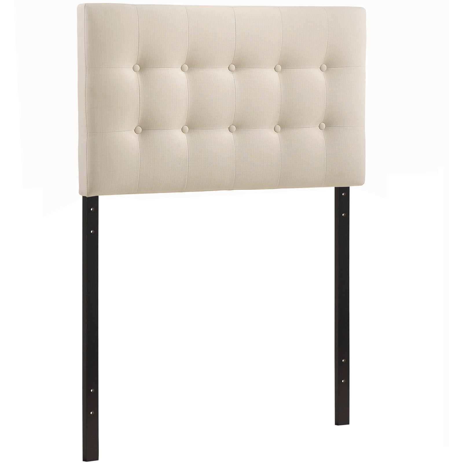 Emily Twin Upholstered Fabric Headboard - Ivory