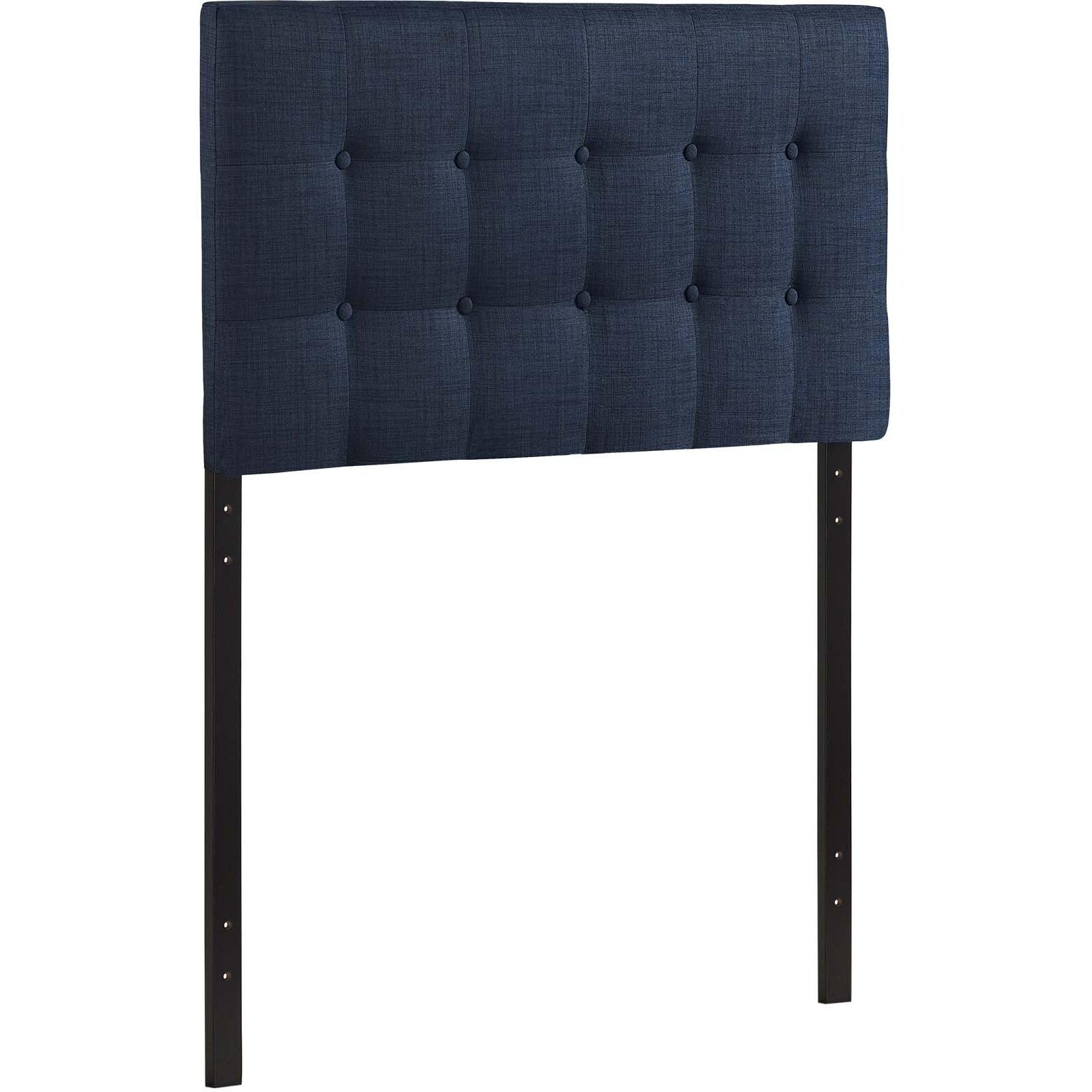 Emily Twin Upholstered Fabric Headboard - Navy