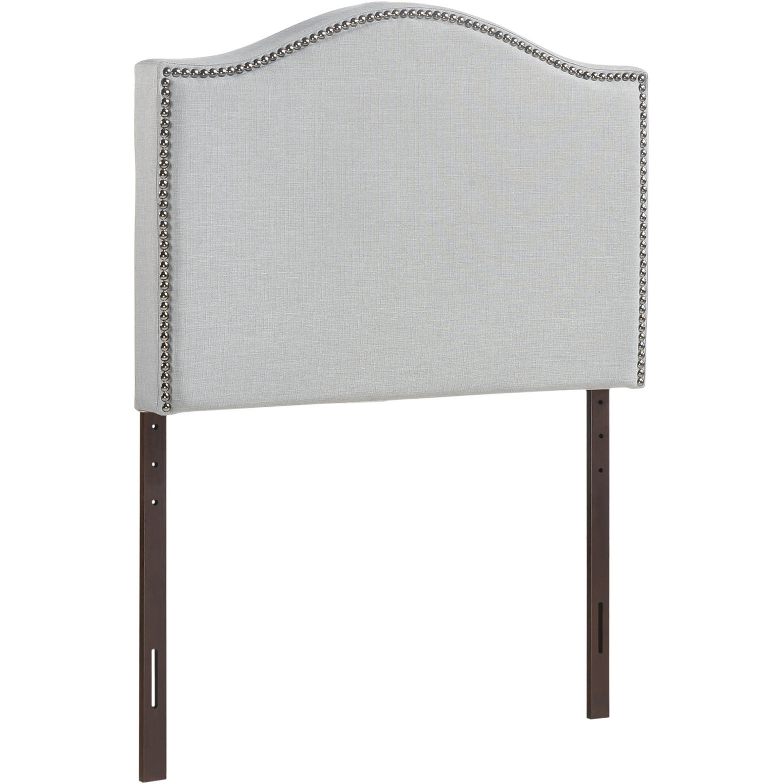 Curl Twin Nailhead Upholstered Headboard - Sky Gray