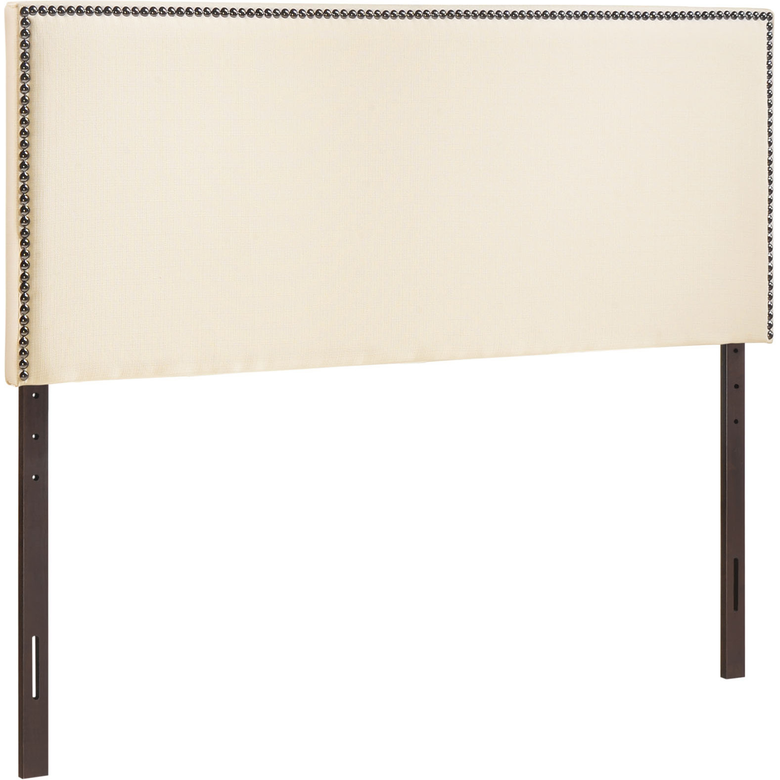 Region King Nailhead Upholstered Headboard - Ivory