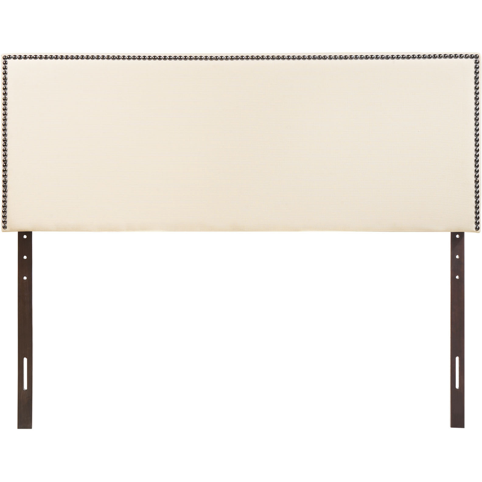 Region King Nailhead Upholstered Headboard - Ivory