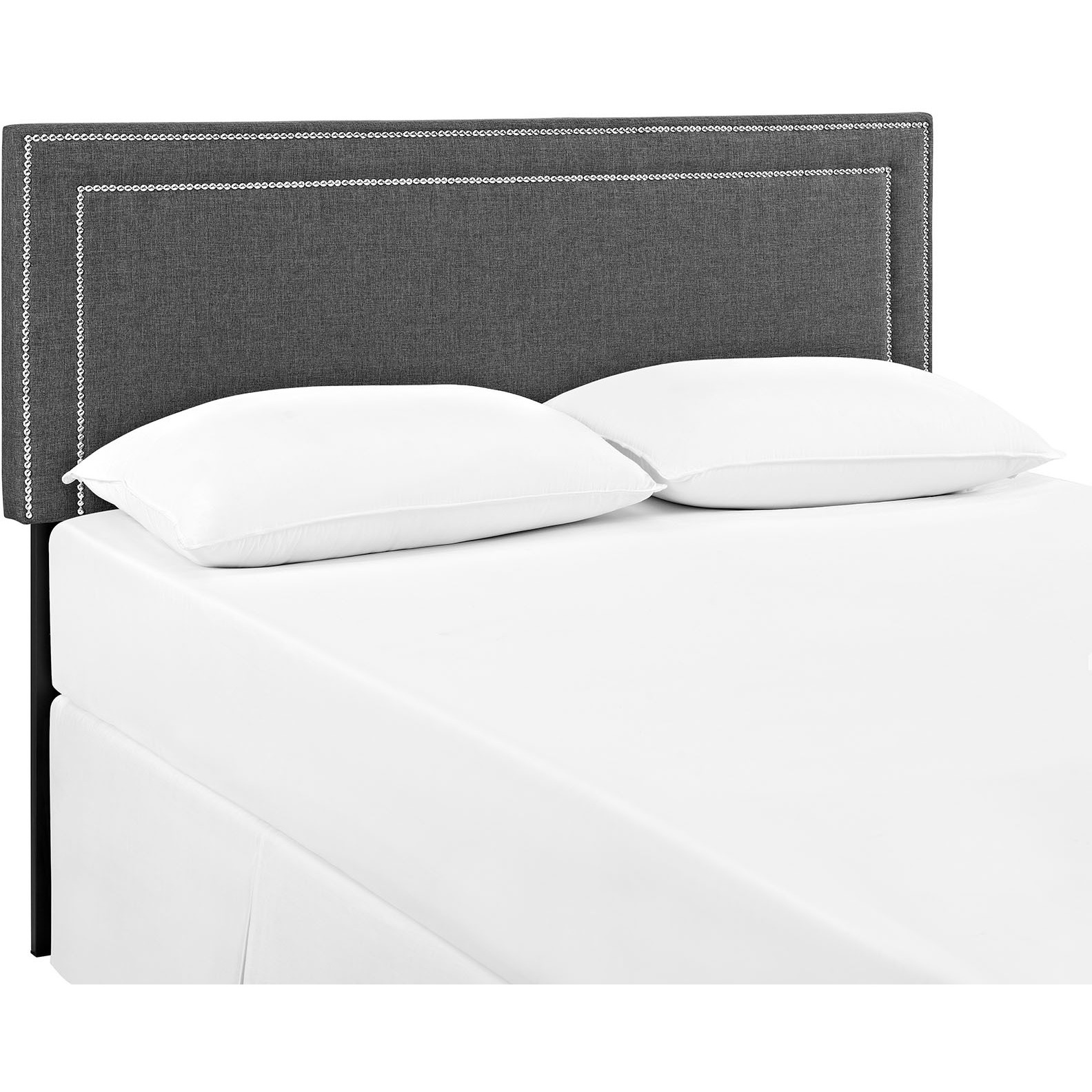 Jessamine Queen Upholstered Fabric Headboard - Gray