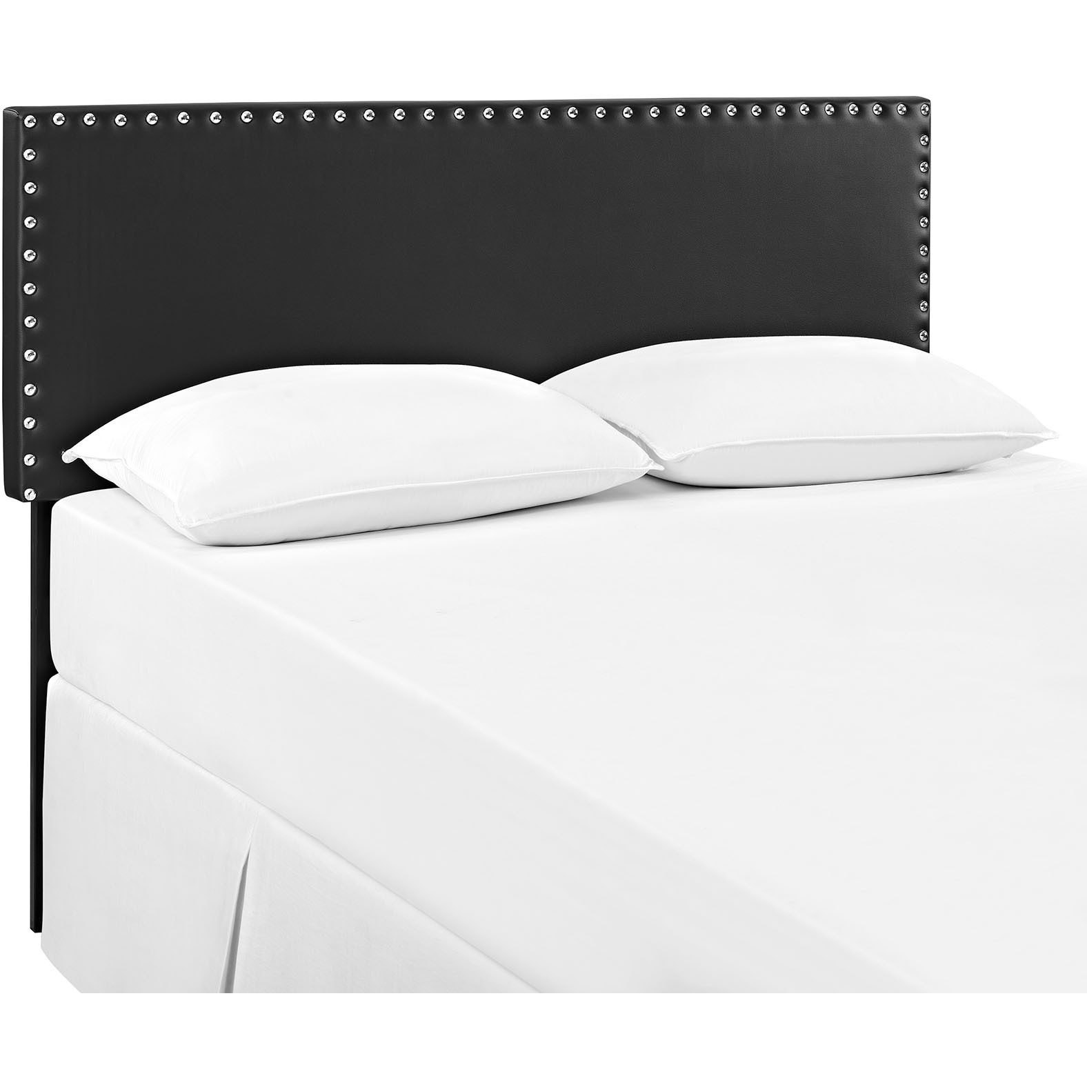 Phoebe King Upholstered Vinyl Headboard - Black