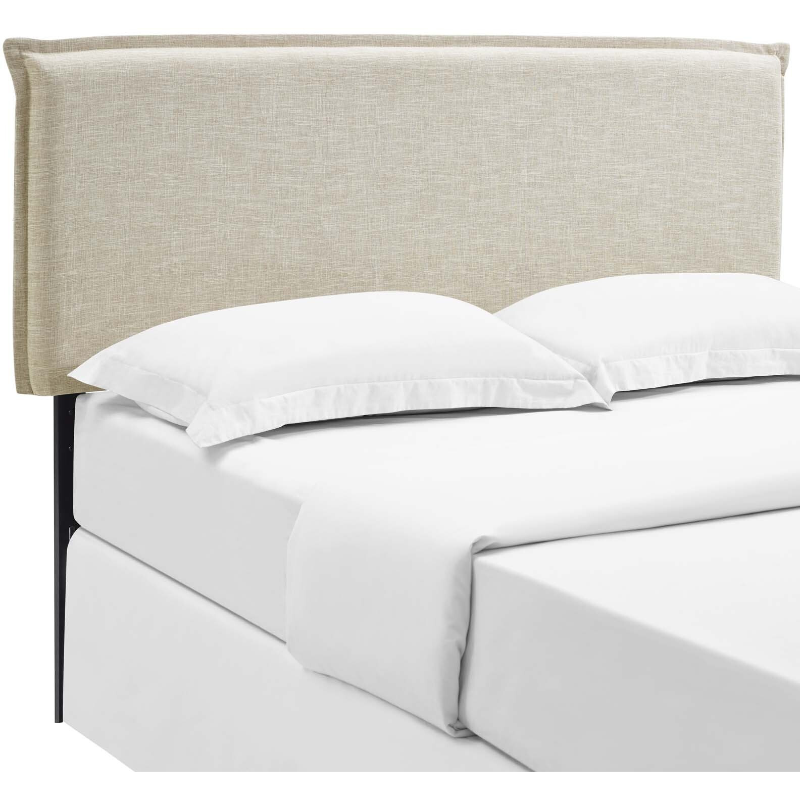 Camille Queen Upholstered Fabric Headboard - Beige