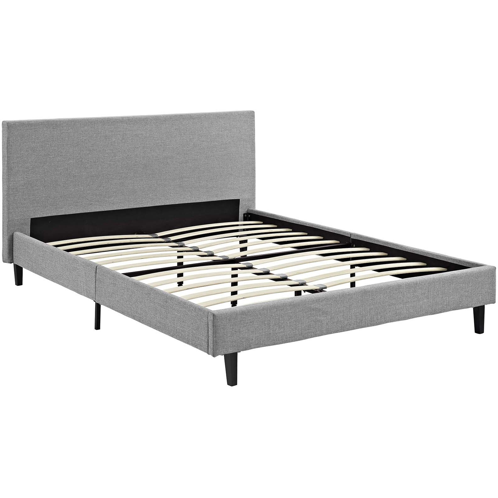 Anya Queen Bed - Light Gray