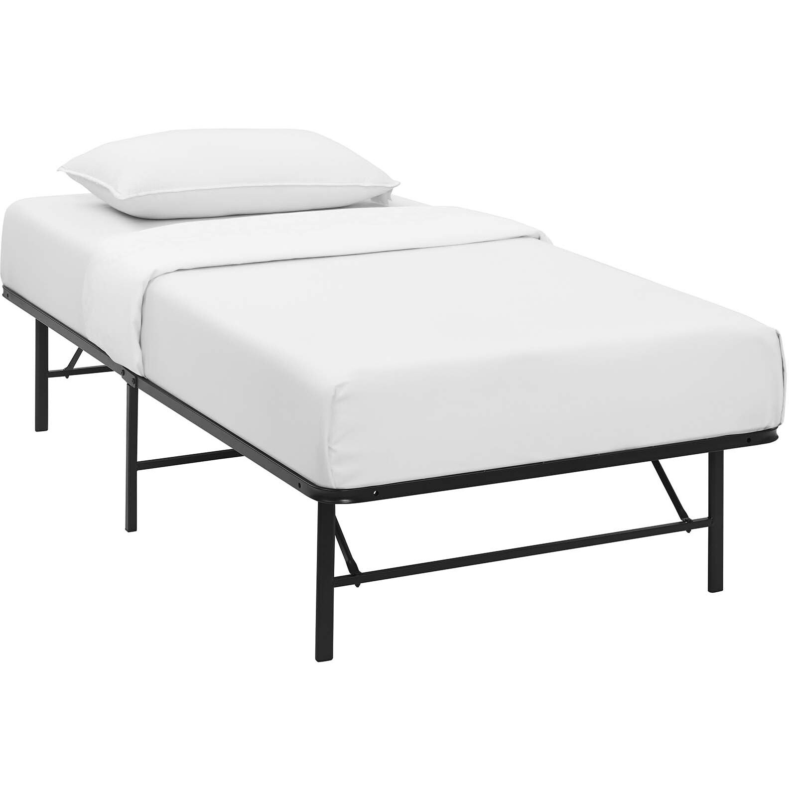 Horizon Twin Stainless Steel Bed Frame - Brown