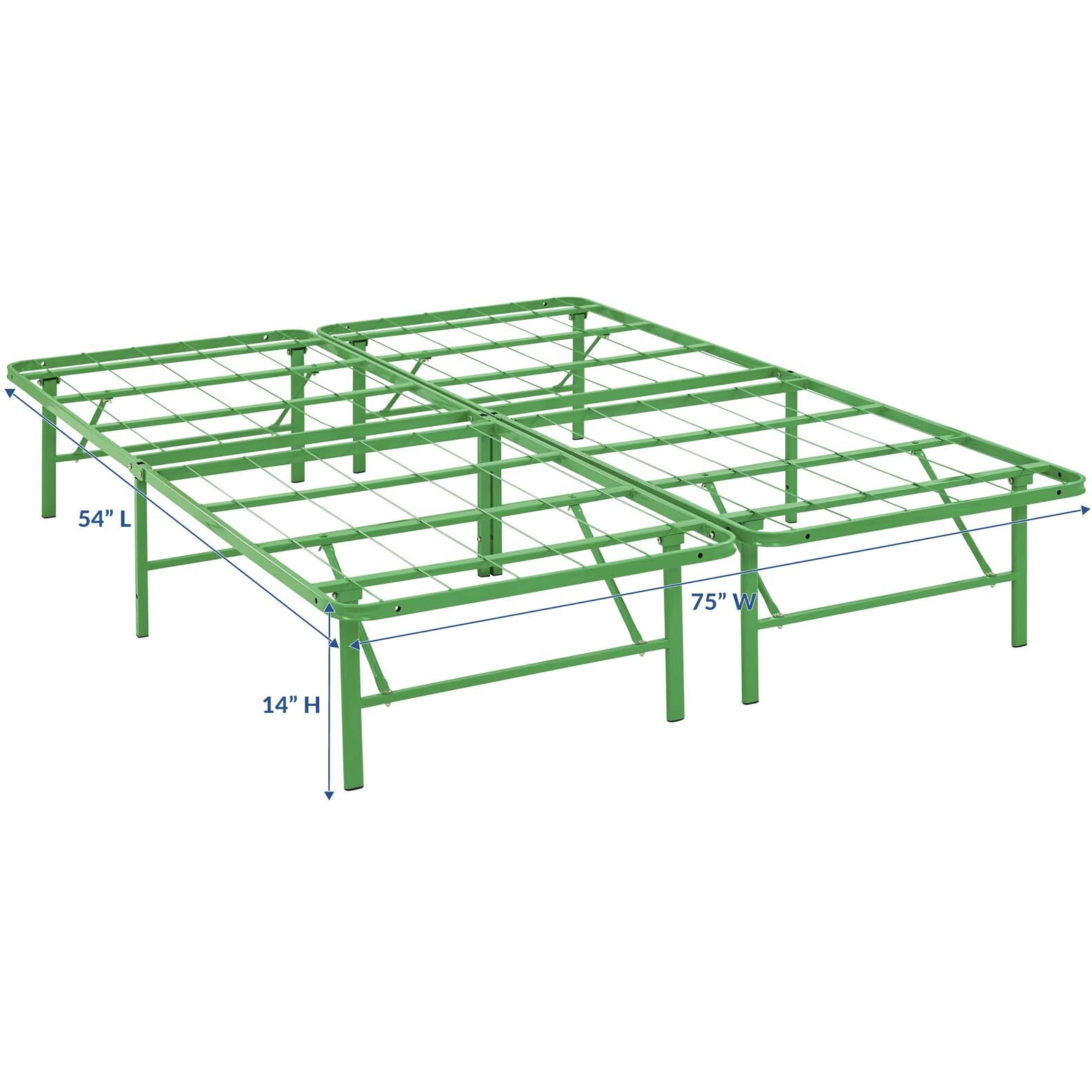 Horizon Full Stainless Steel Bed Frame - Green