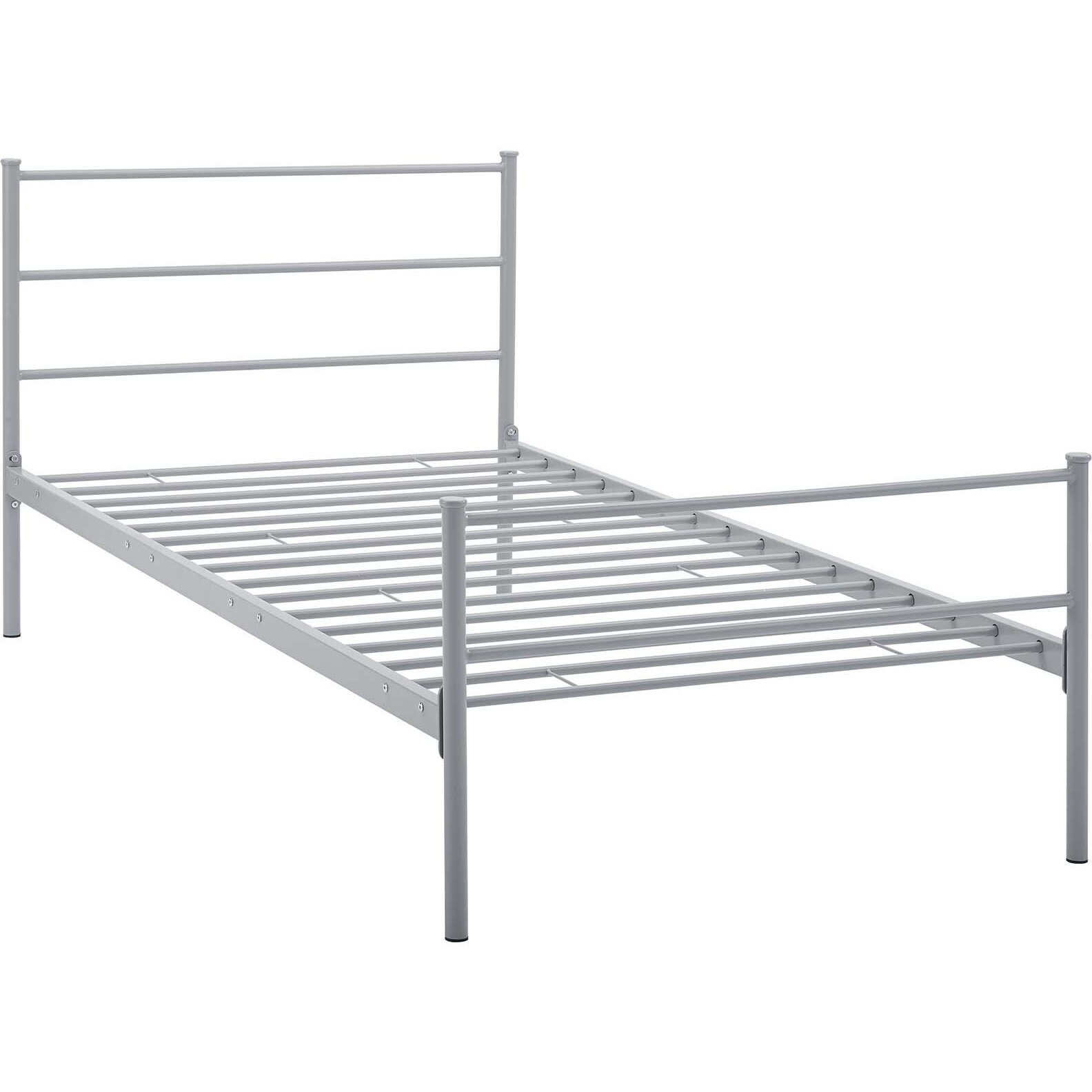 Alina Twin Platform Bed Frame - Gray