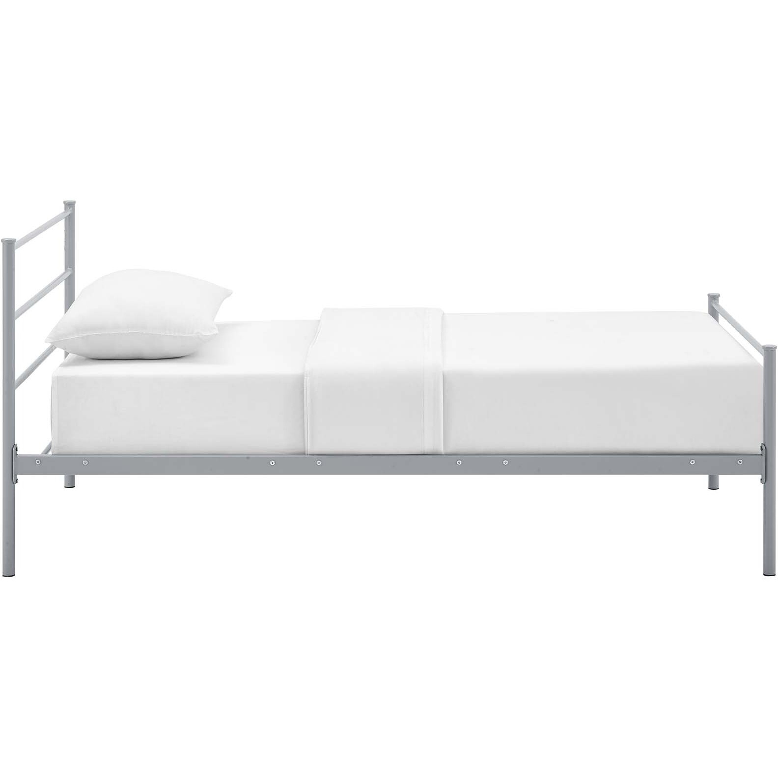 Alina Twin Platform Bed Frame - Gray