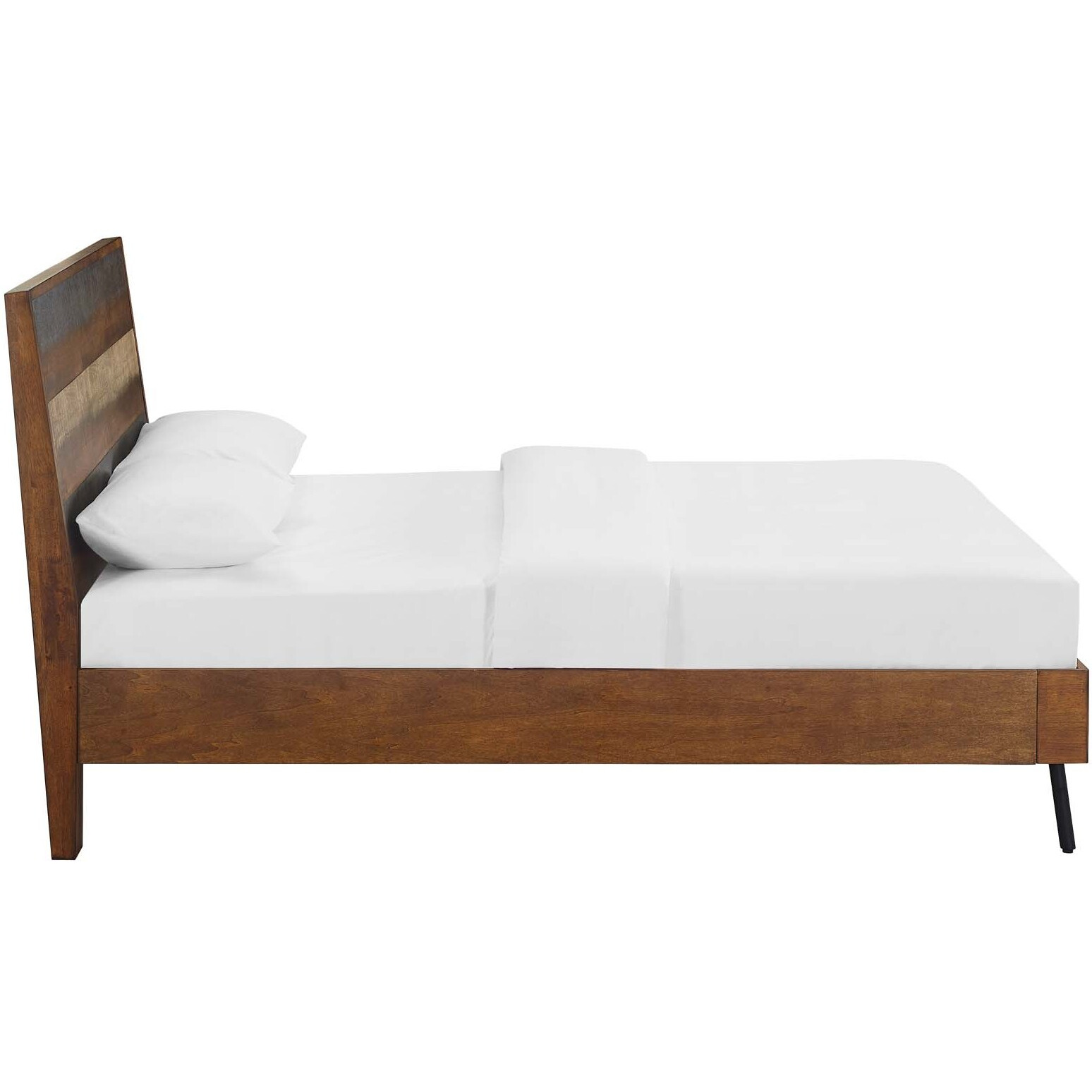 Arwen Queen Rustic Wood Bed - Walnut