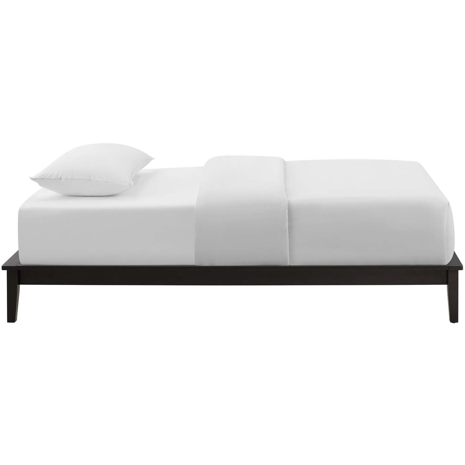 Lodge Twin Wood Platform Bed Frame - Cappuccino