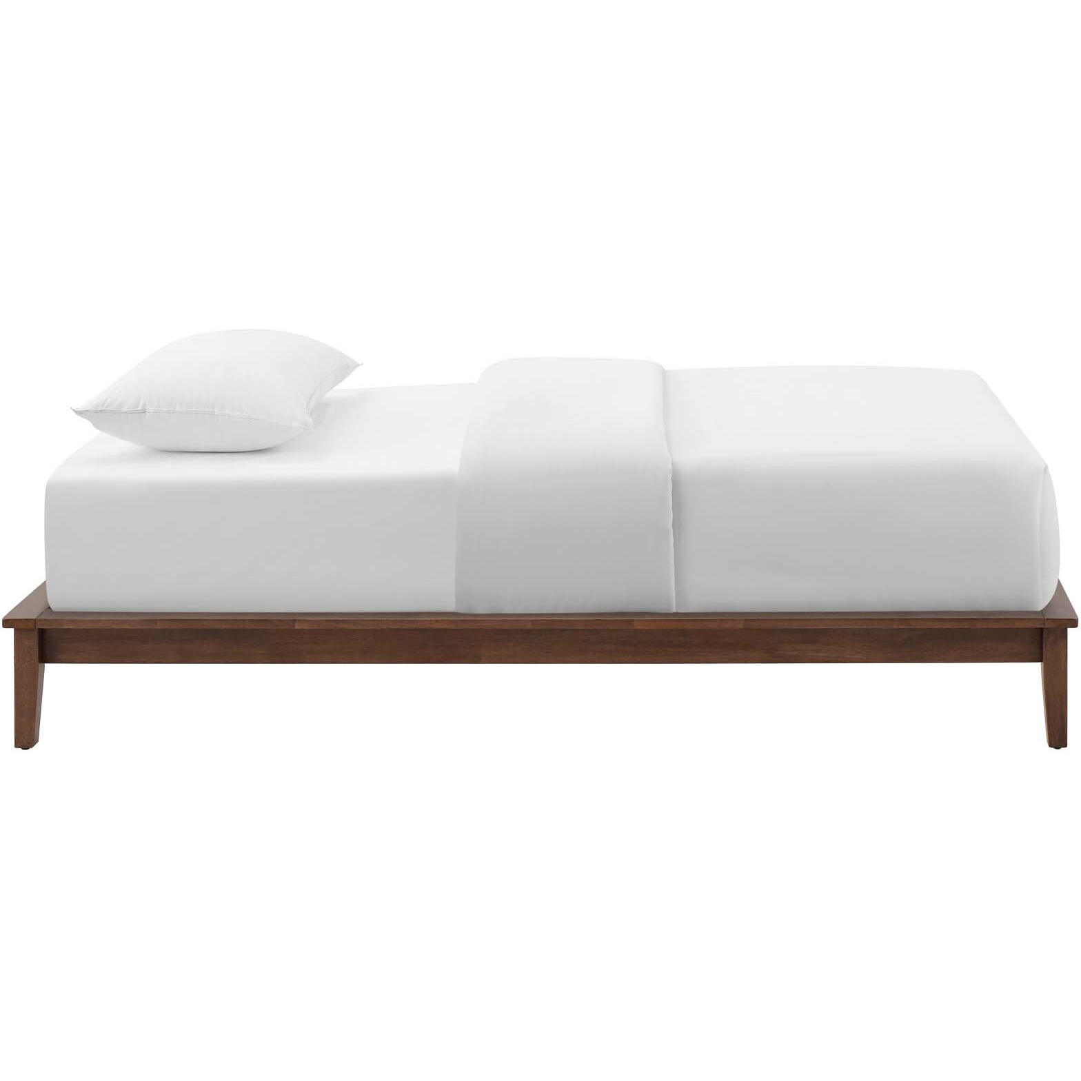 Lodge Twin Wood Platform Bed Frame - Walnut