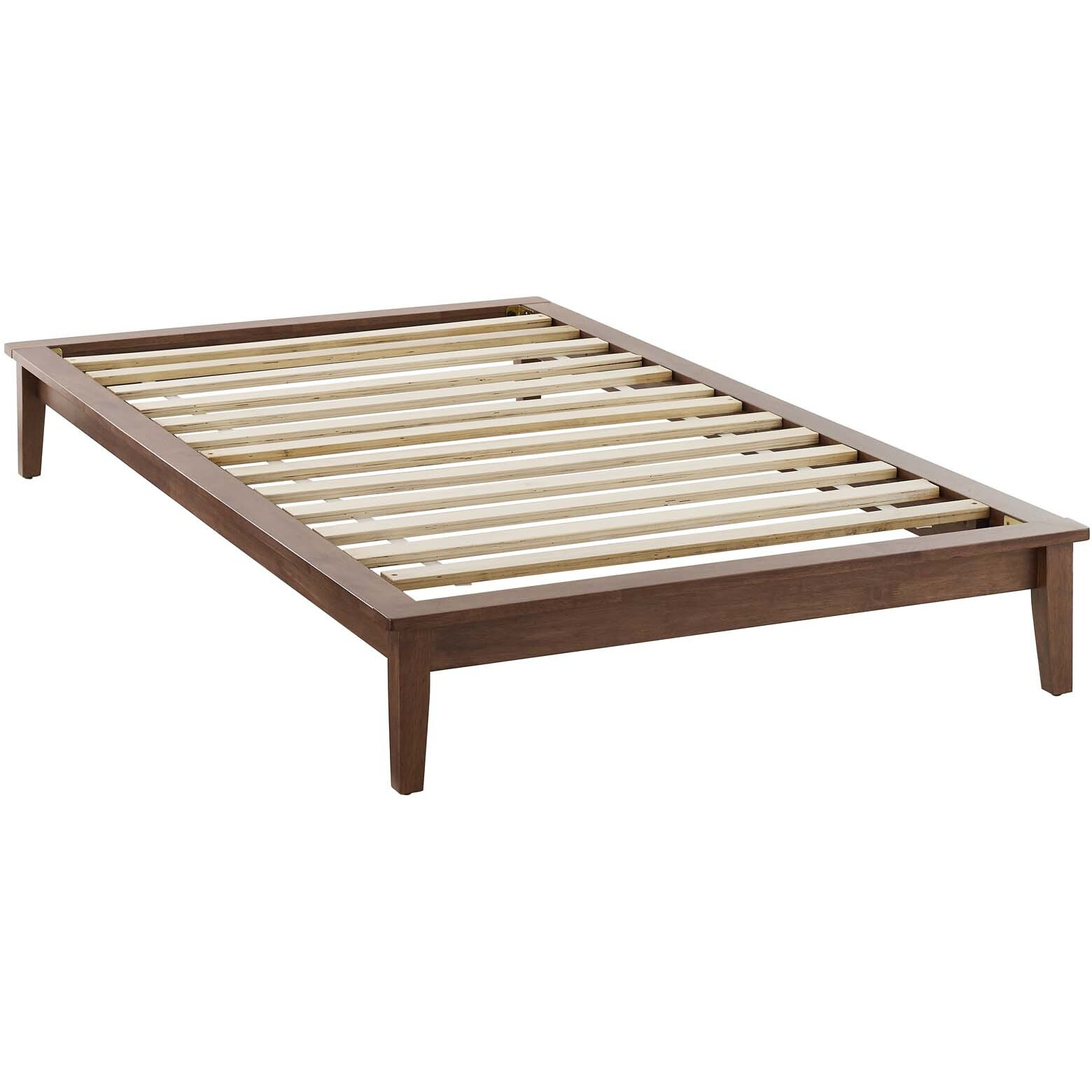 Lodge Twin Wood Platform Bed Frame - Walnut