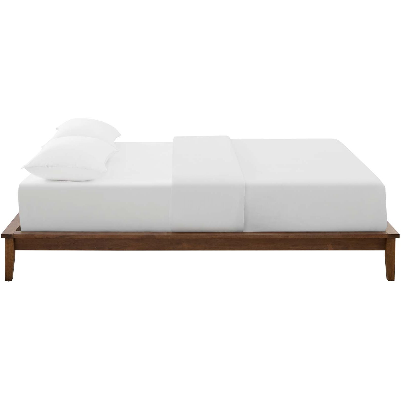 Lodge Full Wood Platform Bed Frame - Walnut