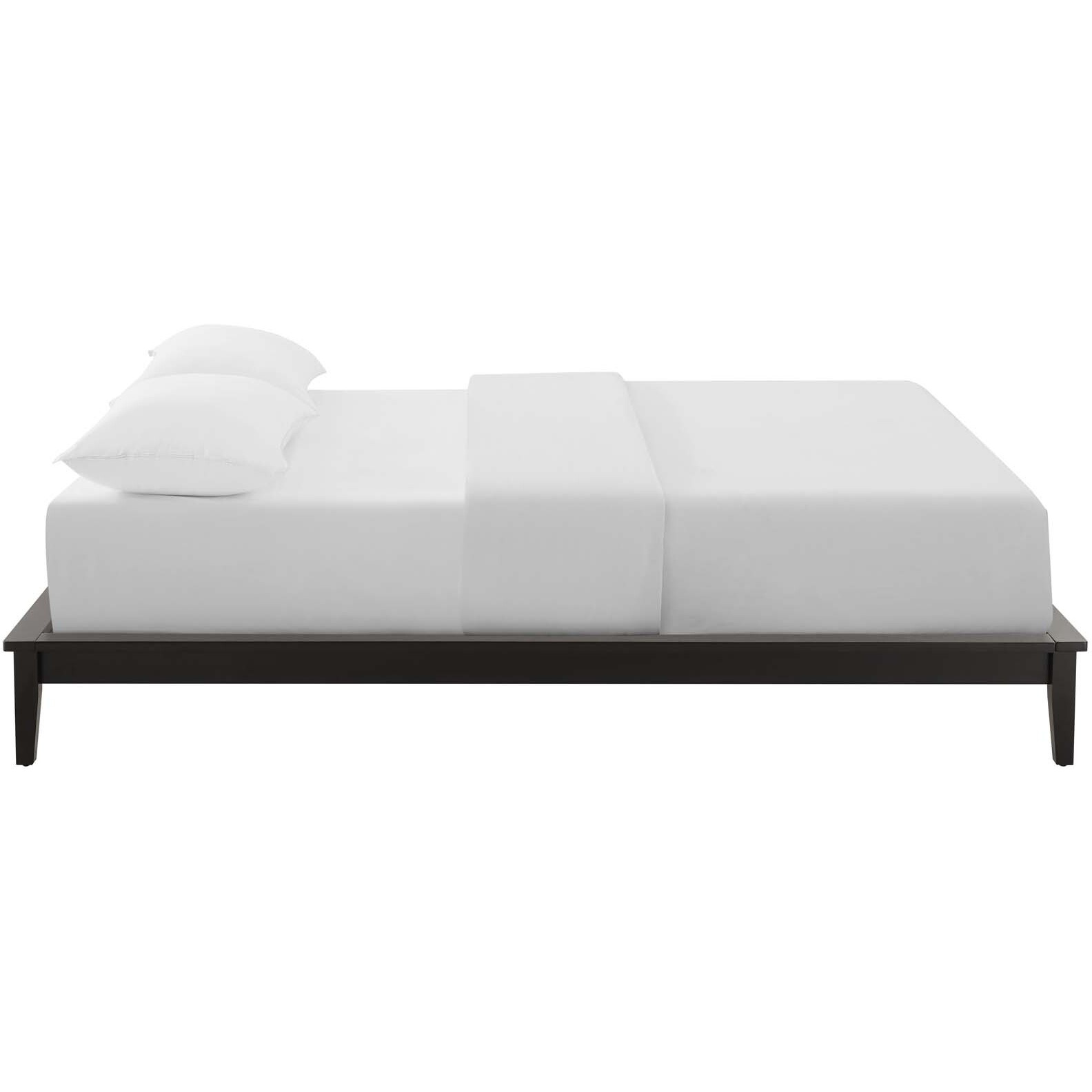 Lodge Queen Wood Platform Bed Frame - Cappuccino