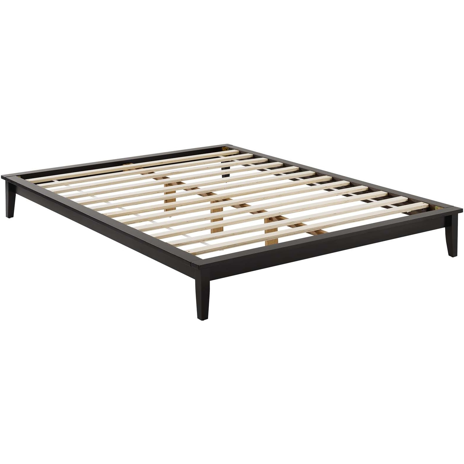 Lodge Queen Wood Platform Bed Frame - Cappuccino