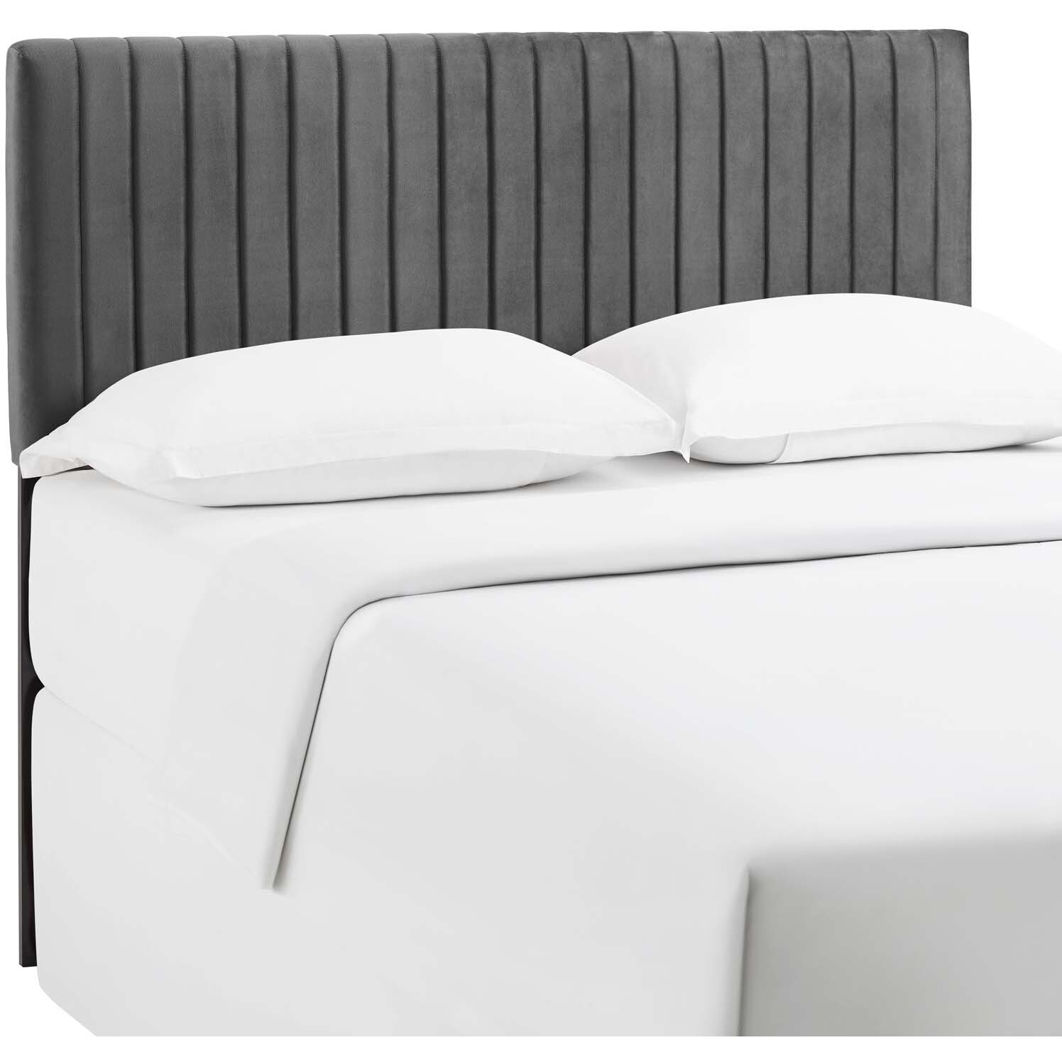 Keira Full/Queen Performance Velvet Headboard - Gray