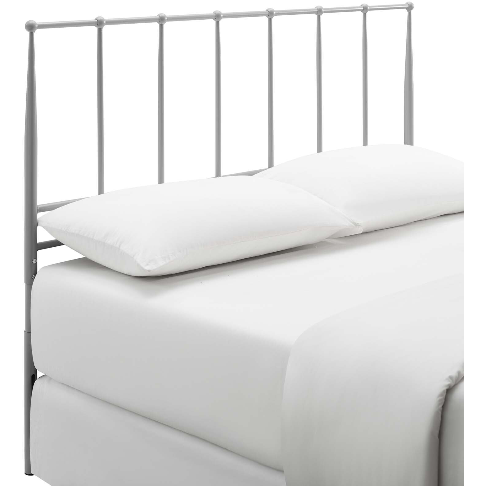 Kiana Full Metal Stainless Steel Headboard - Gray