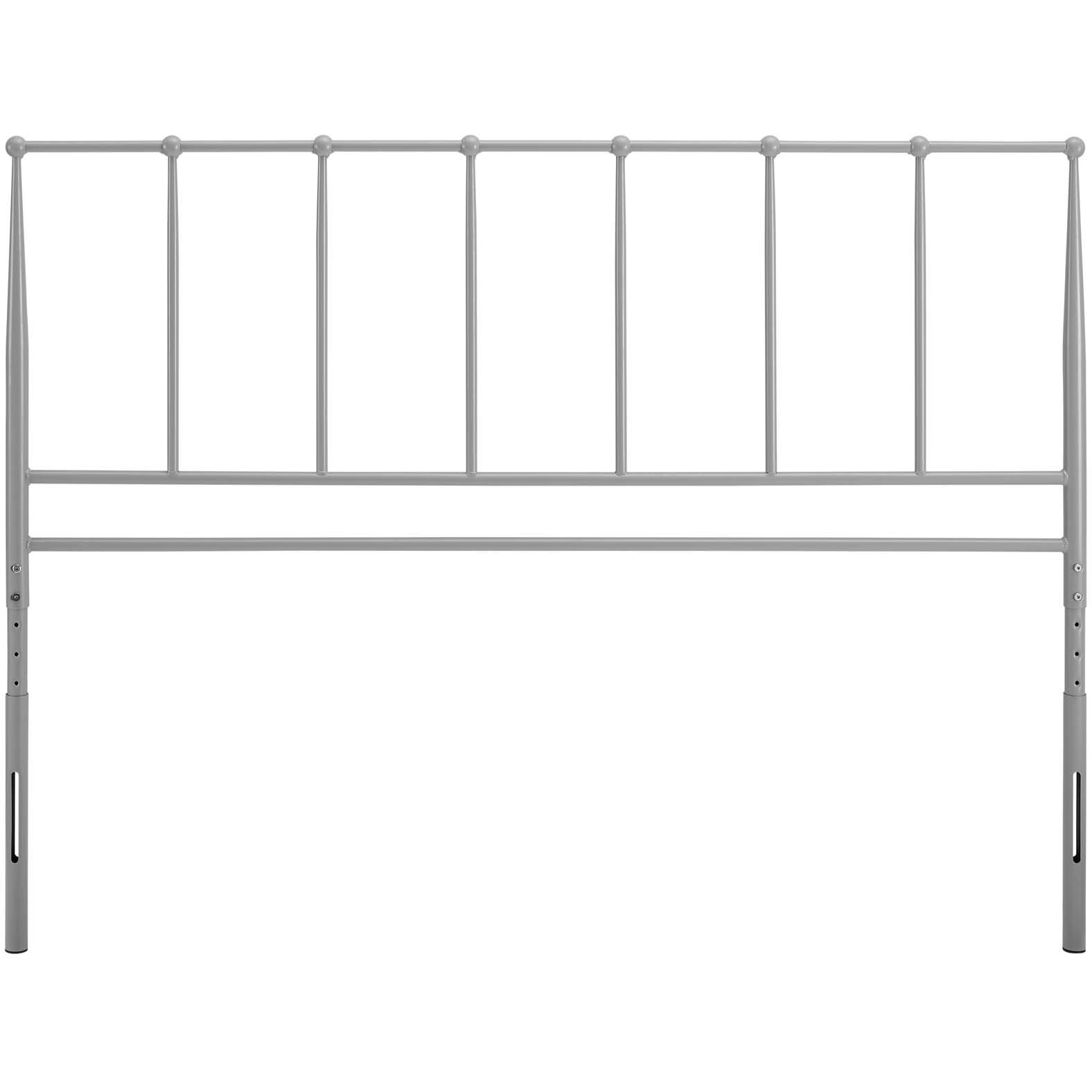 Kiana Full Metal Stainless Steel Headboard - Gray