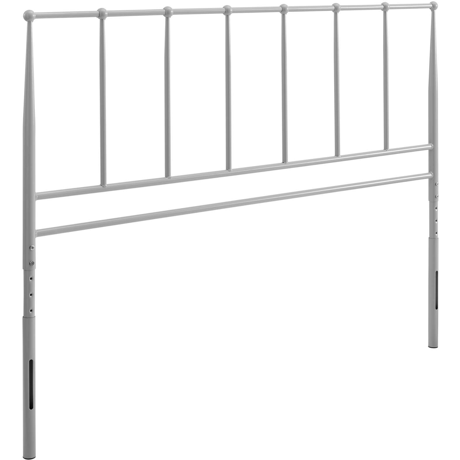 Kiana Full Metal Stainless Steel Headboard - Gray