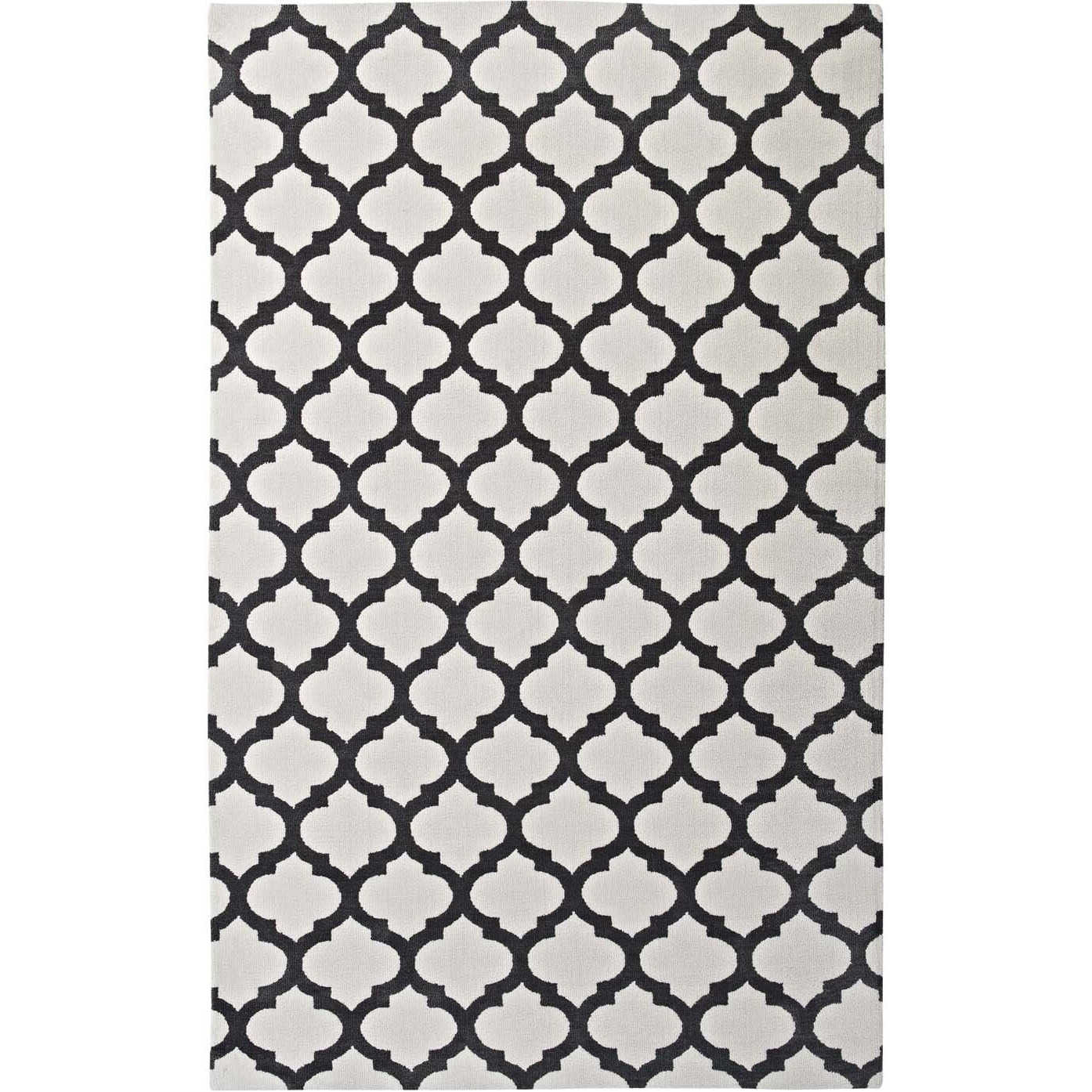 Lida Moroccan Trellis 8x10 Area Rug - Ivory and Charcoal