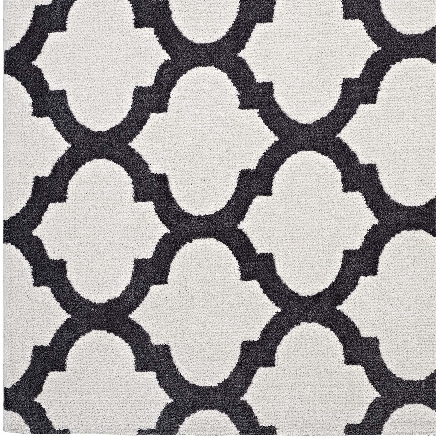 Lida Moroccan Trellis 8x10 Area Rug - Ivory and Charcoal
