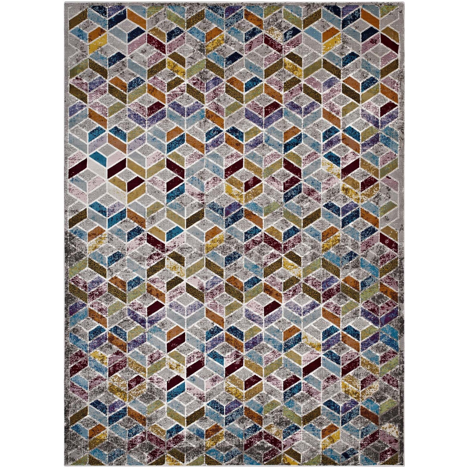 Laleh Geometric Mosaic 4x6 Area Rug - Multicolored
