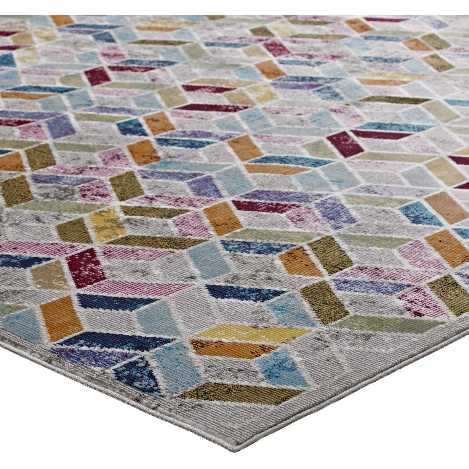 Laleh Geometric Mosaic 4x6 Area Rug - Multicolored
