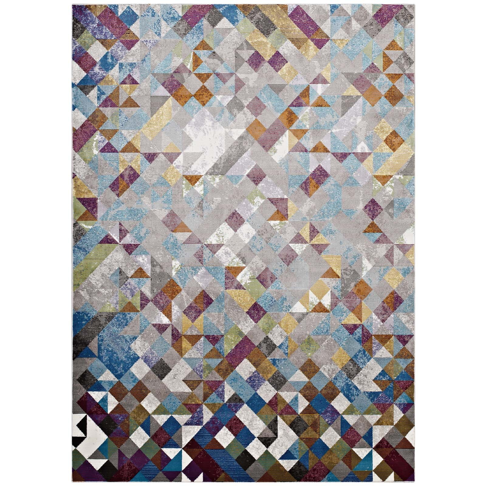 Lavendula Triangle Mosaic 5x8 Area Rug - Multicolored