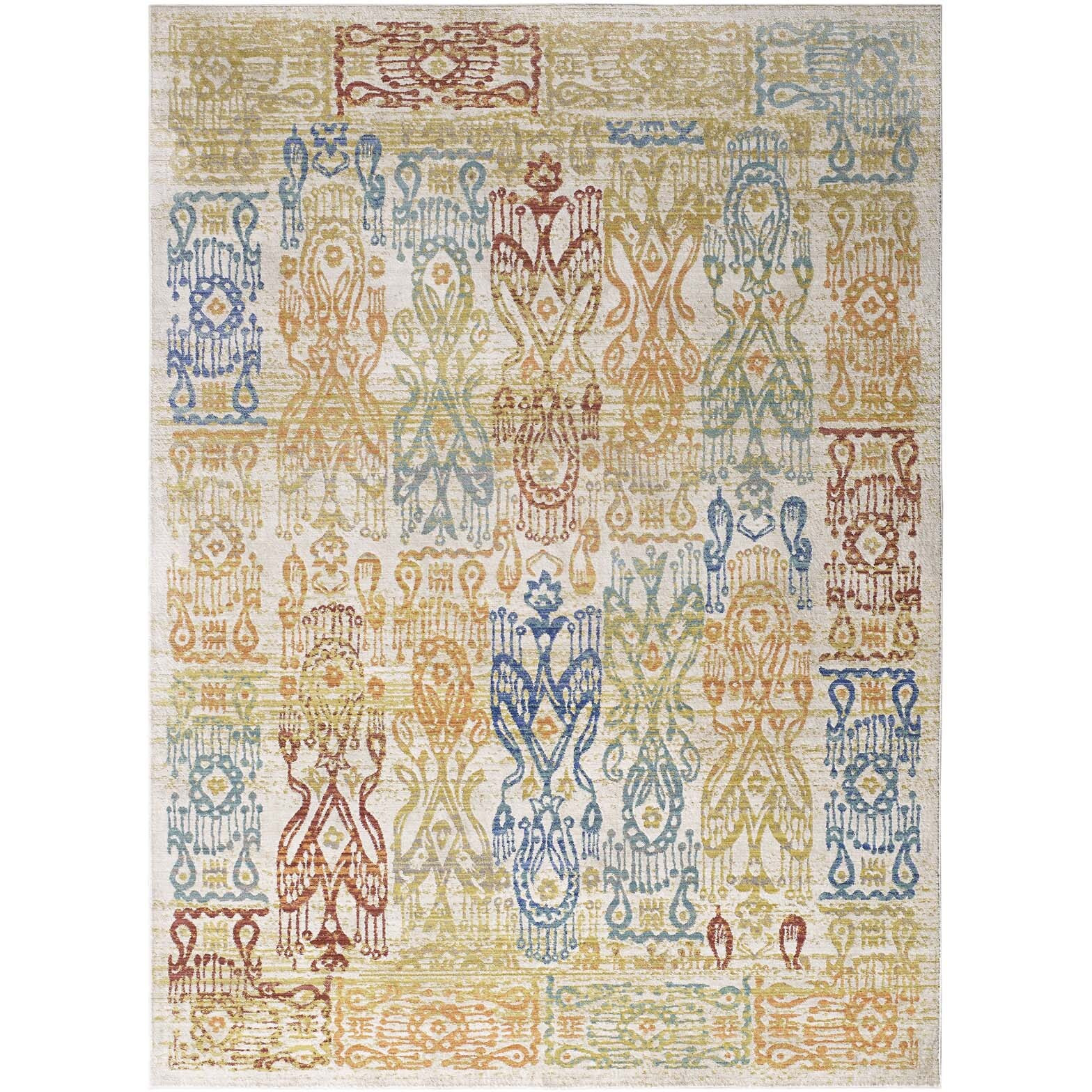 Solimar Distressed Southwestern Aztec 5x8 Area Rug - Multicolored