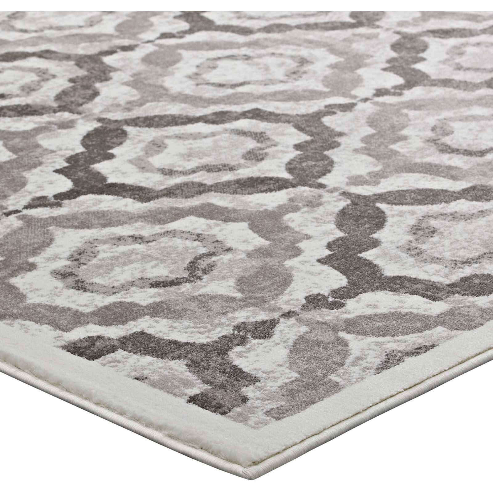 Kalinda Rustic Vintage Moroccan Trellis 8x10 Area Rug - Brown, Beige and Ivory