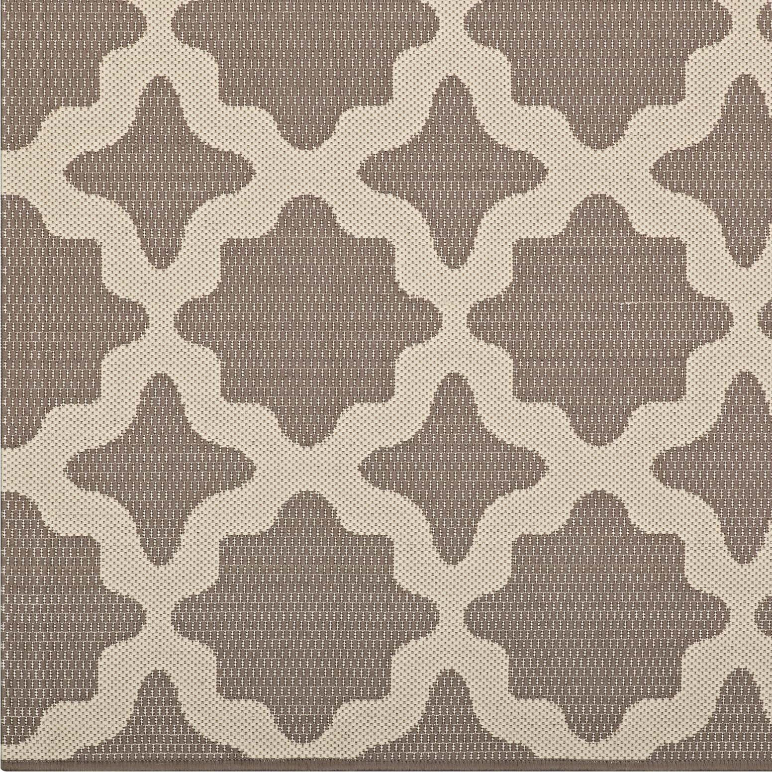 Cerelia Moroccan Trellis 8x10 Indoor and Outdoor Area Rug - Light and Dark Beige