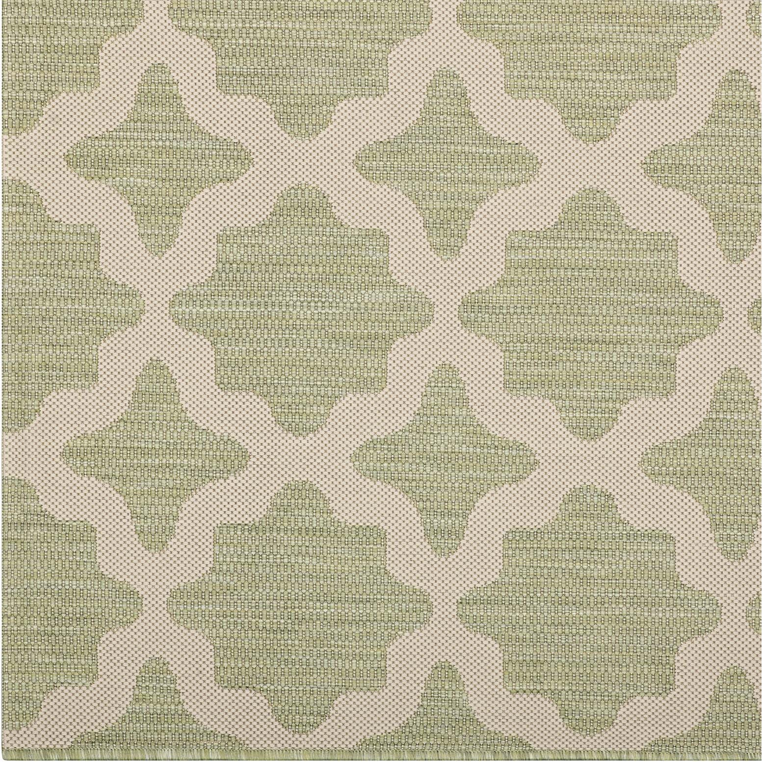 Cerelia Moroccan Trellis 5x8 Indoor and Outdoor Area Rug - Beige and Light Green