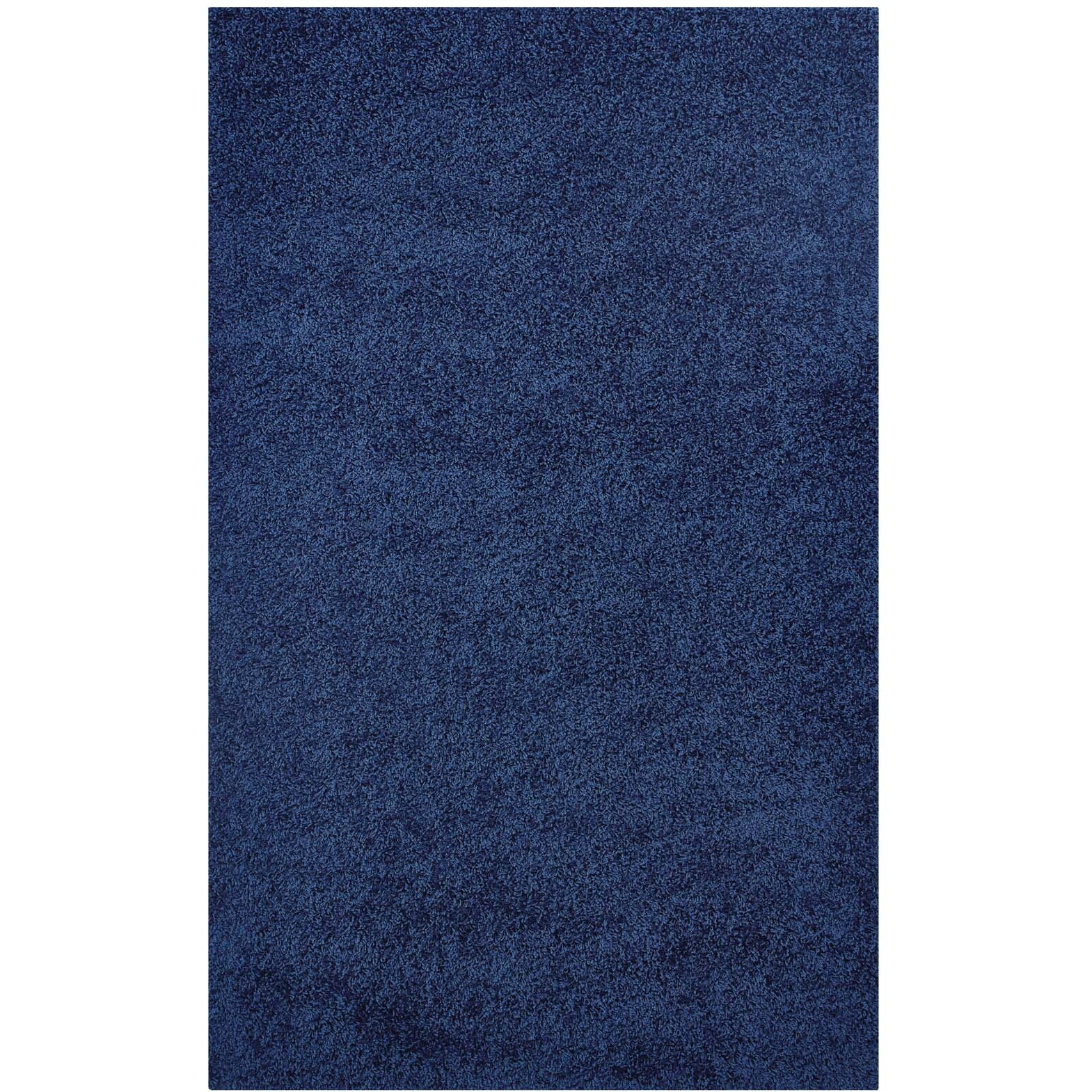 Enyssa Solid 5x8 Shag Area Rug - Navy