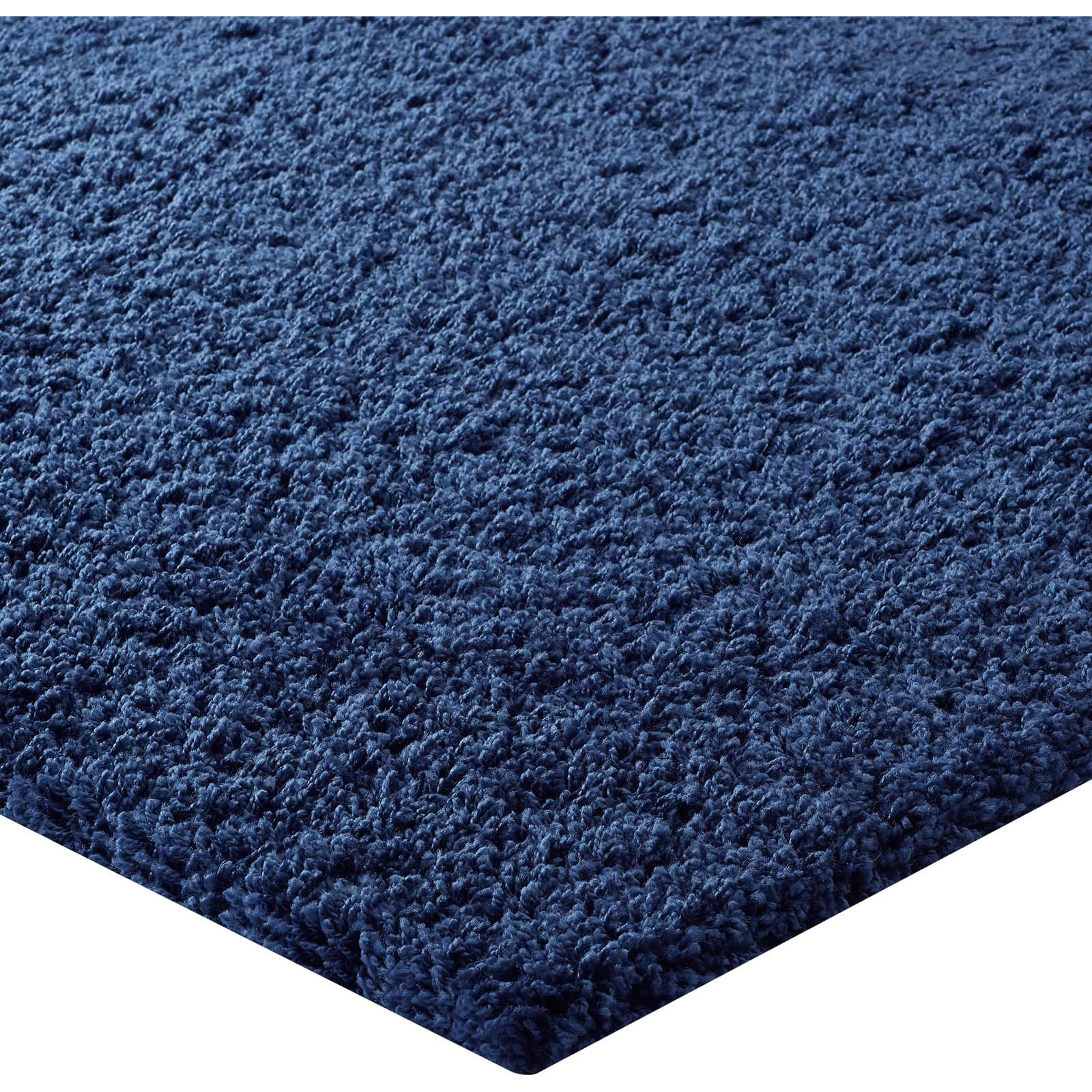 Enyssa Solid 5x8 Shag Area Rug - Navy