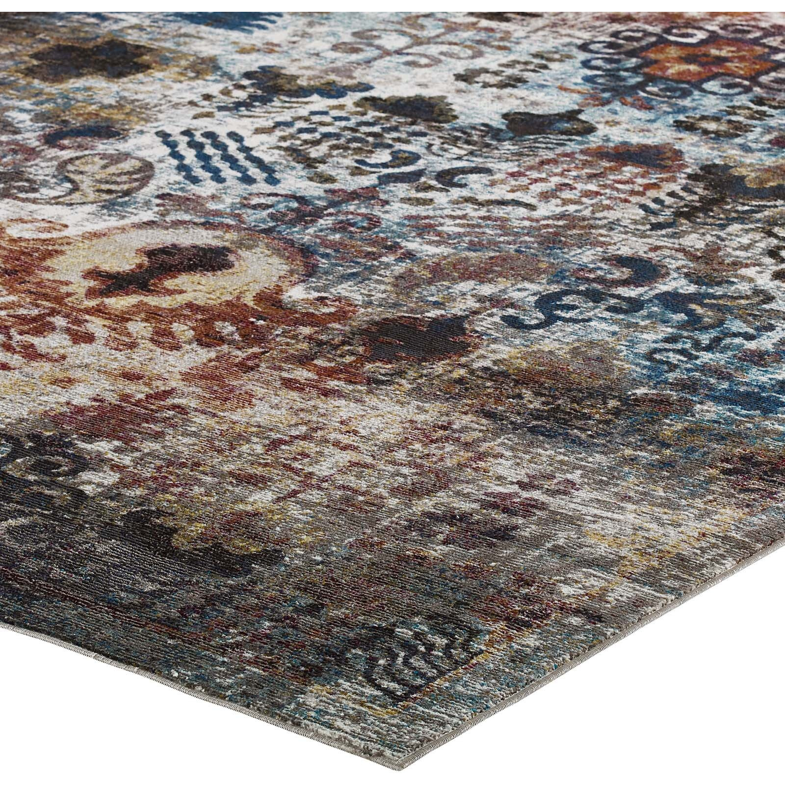 Success Tahira Transitional Distressed Vintage Floral Moroccan Trellis 4x6 Area Rug - Multicolored