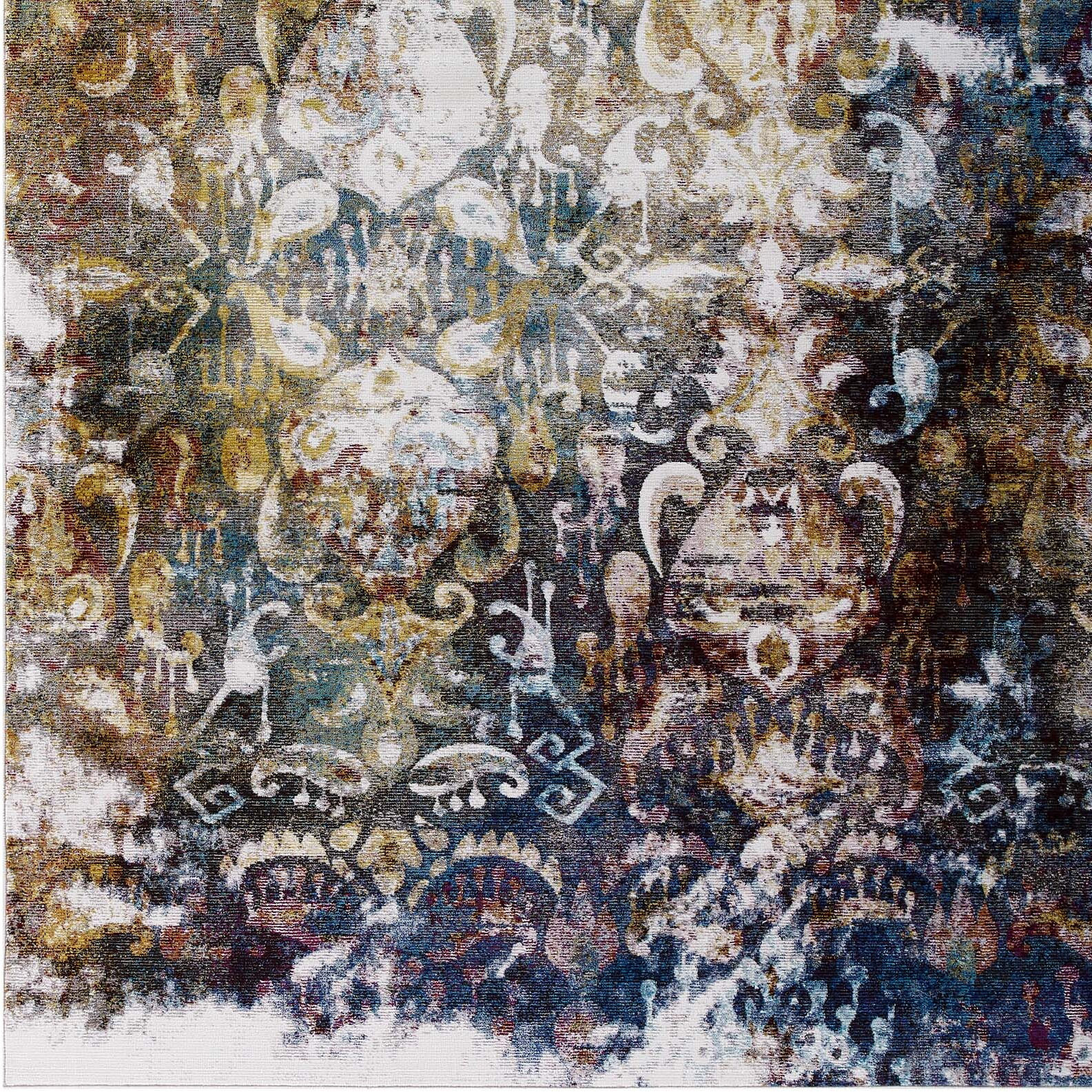 Success Jayla Transitional Distressed Vintage Floral Moroccan Trellis 4x6 Area Rug - Multicolored