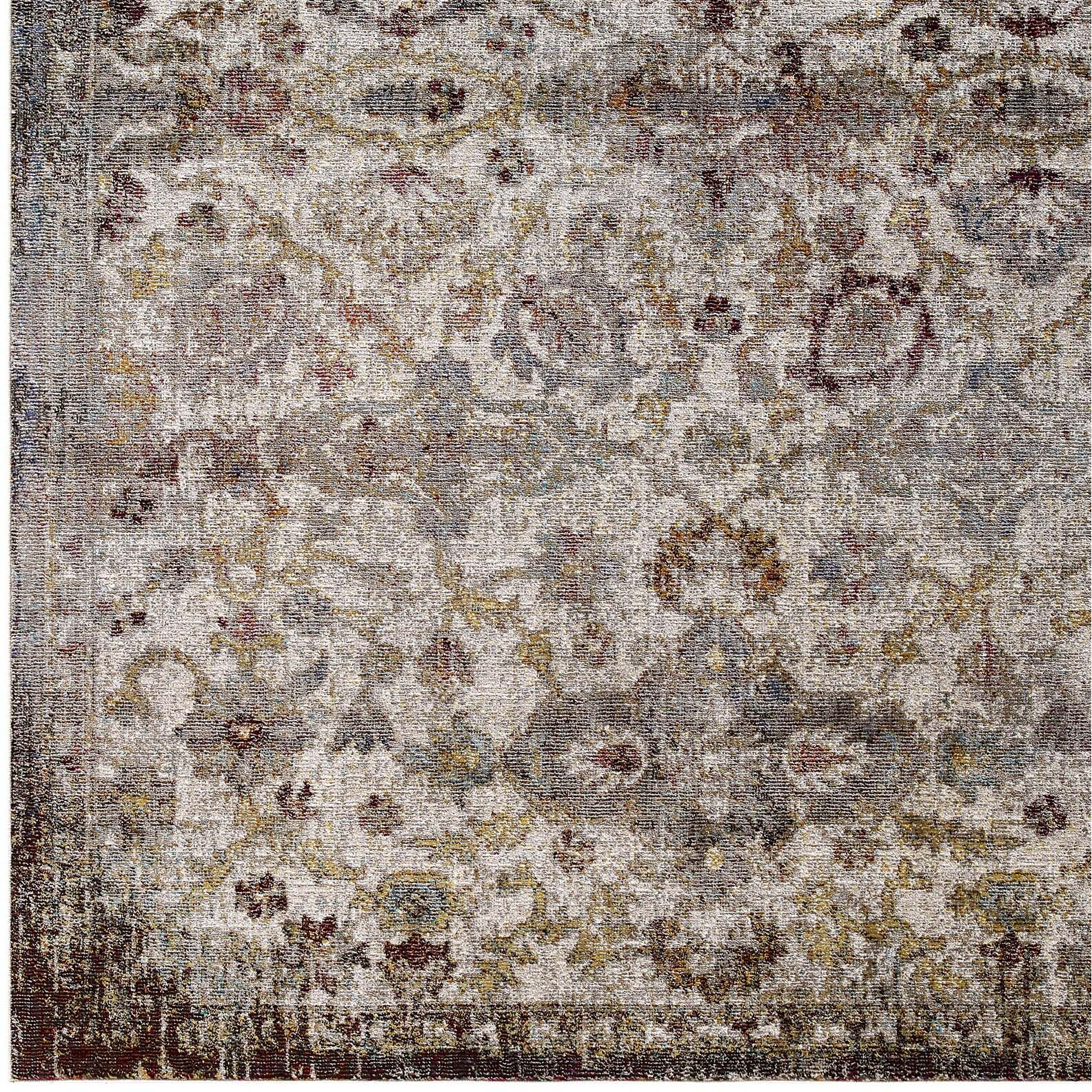 Success Kaede Distressed Vintage Floral Moroccan Trellis 4x6 Area Rug - Multicolored