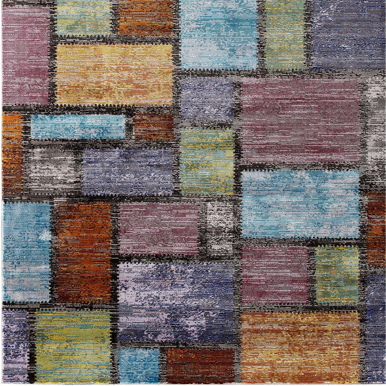 Success Nyssa Abstract Geometric Mosaic 5x8 Area Rug - Multicolored